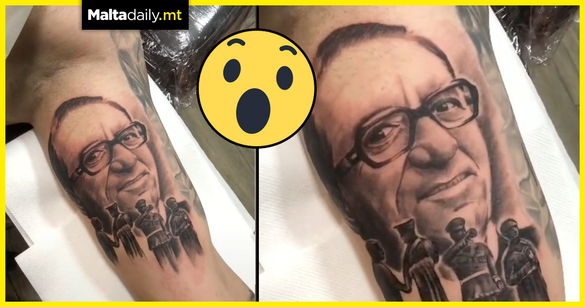 Ink Addiction shows off Dom Mintoff tattoo on client on TikTok