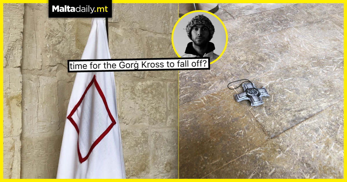 Maltese artist drops George Cross from flag in art installation