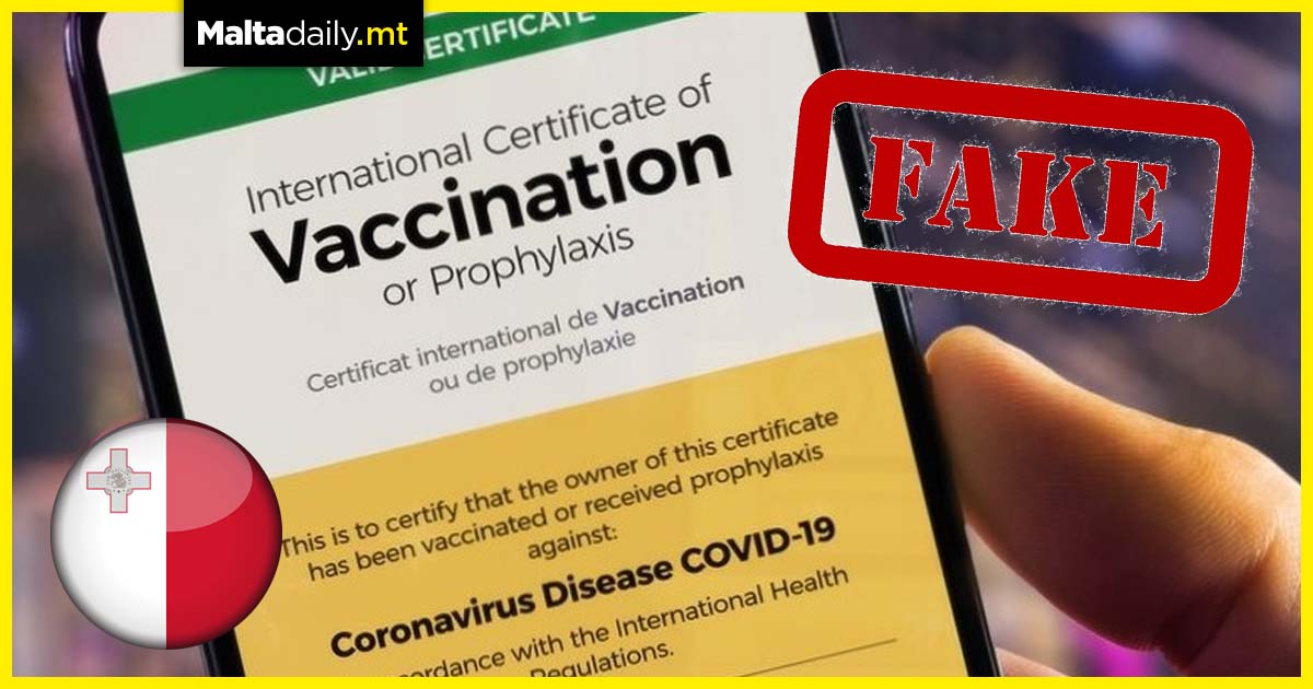 €150 fake vaccine certificates being sold in Maltese black market