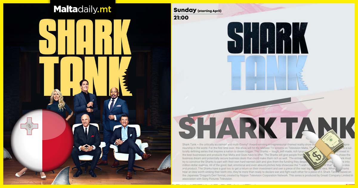 Maltese version of business TV show Shark Tank coming next year!