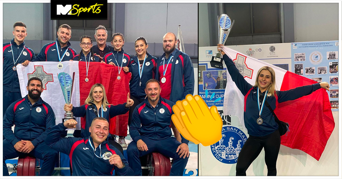 Historical 1st place win for Maltese weightlifters in Small Nation Championships