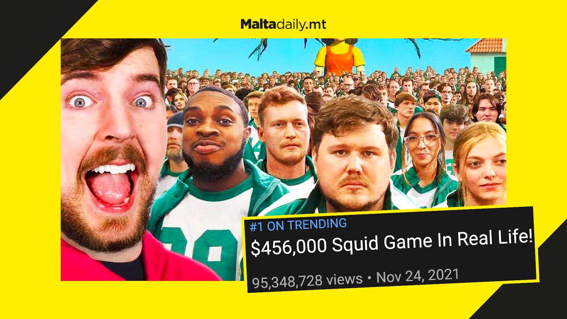 MrBeast held a real life Squid Game for $456,000 and the internet went wild