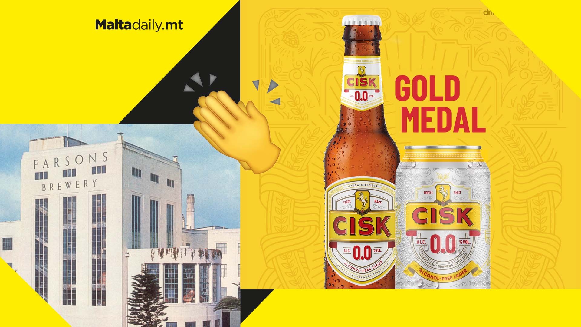 Alcohol-free Cisk 0.0 crowned gold medal winner at brewing industry 'Oscars'