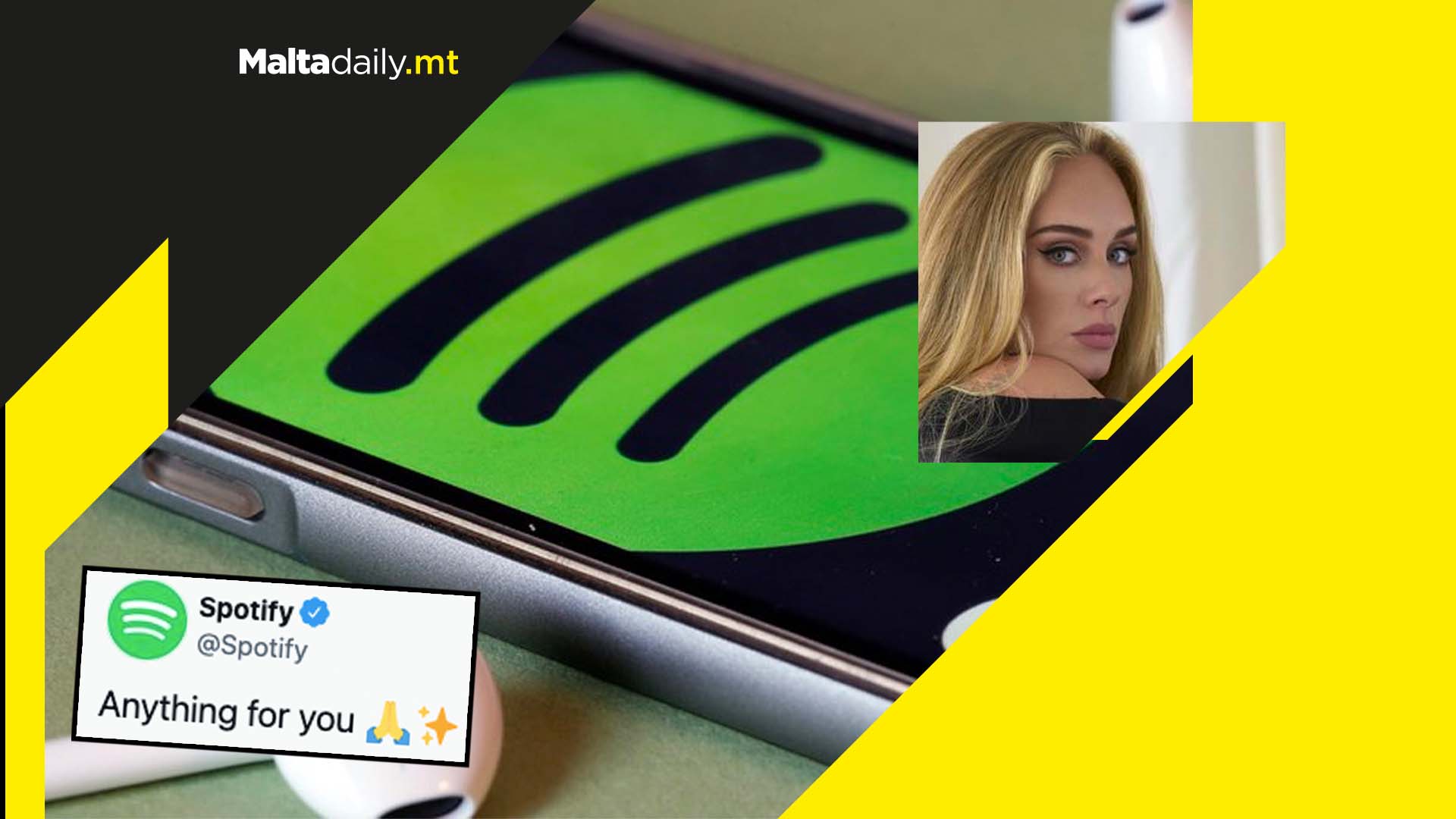Spotify removes shuffle from default thanks to Adele