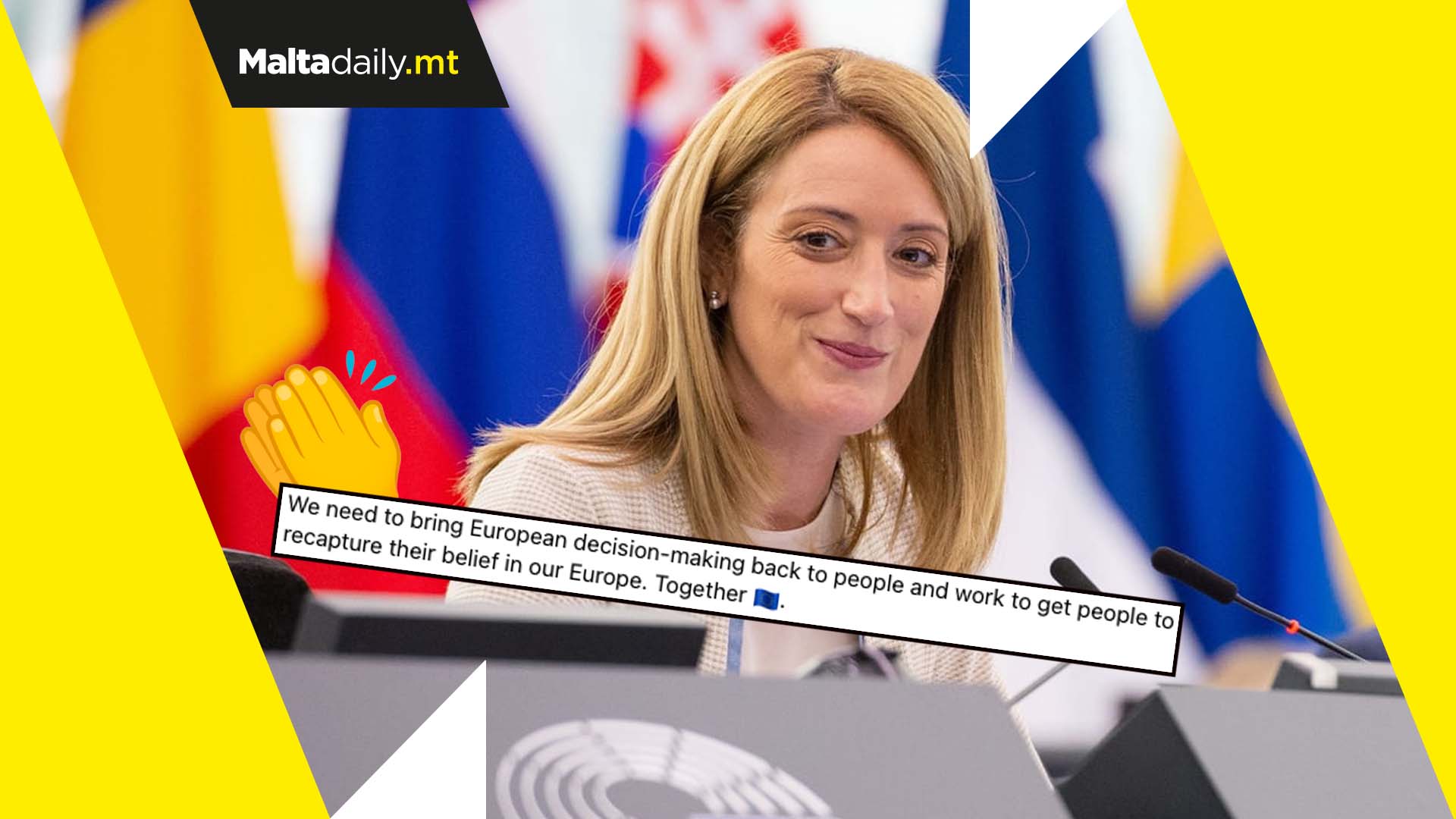 One step closer towards European Parliament president - Roberta Metsola