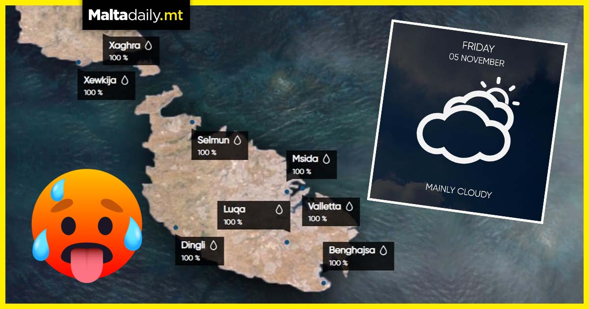 Humid weather to make Malta feel like a steam bath