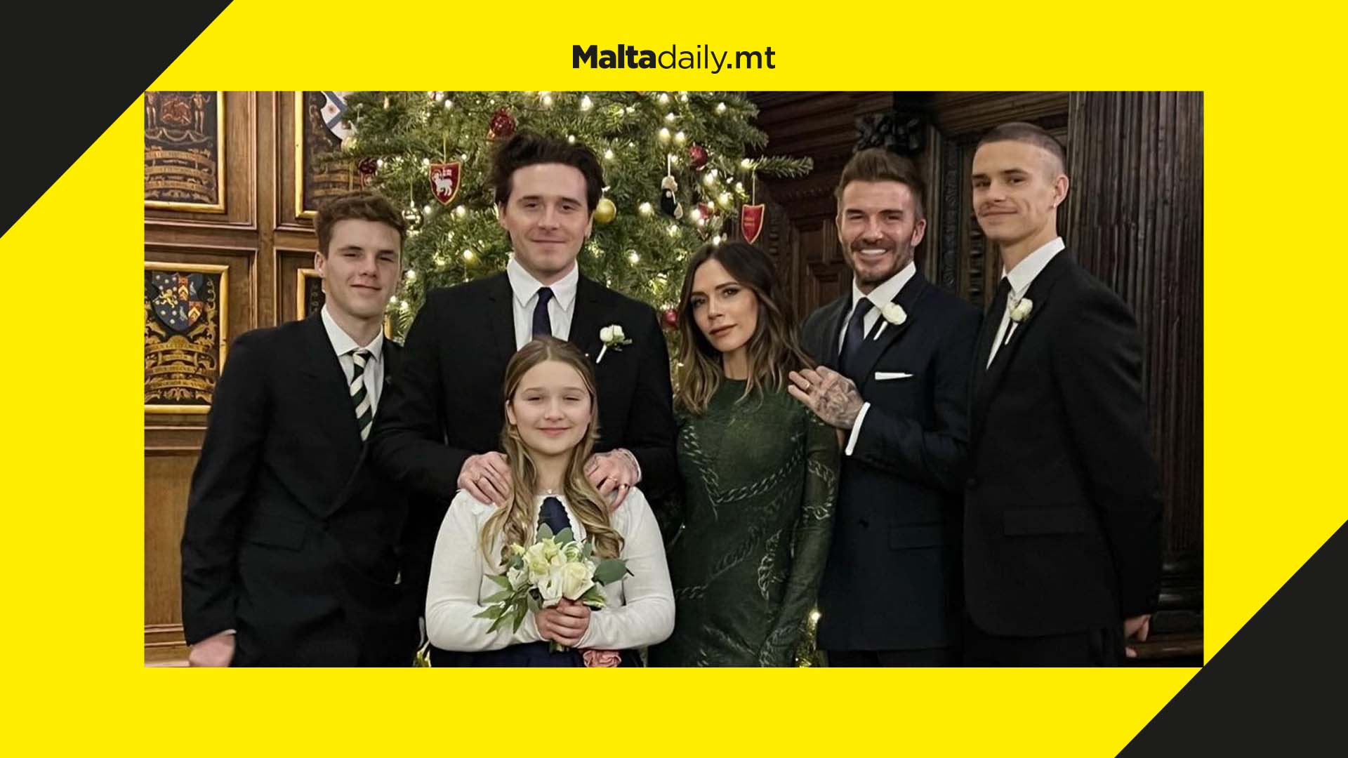 People are losing their minds over this hidden detail in the Beckham family Christmas photo