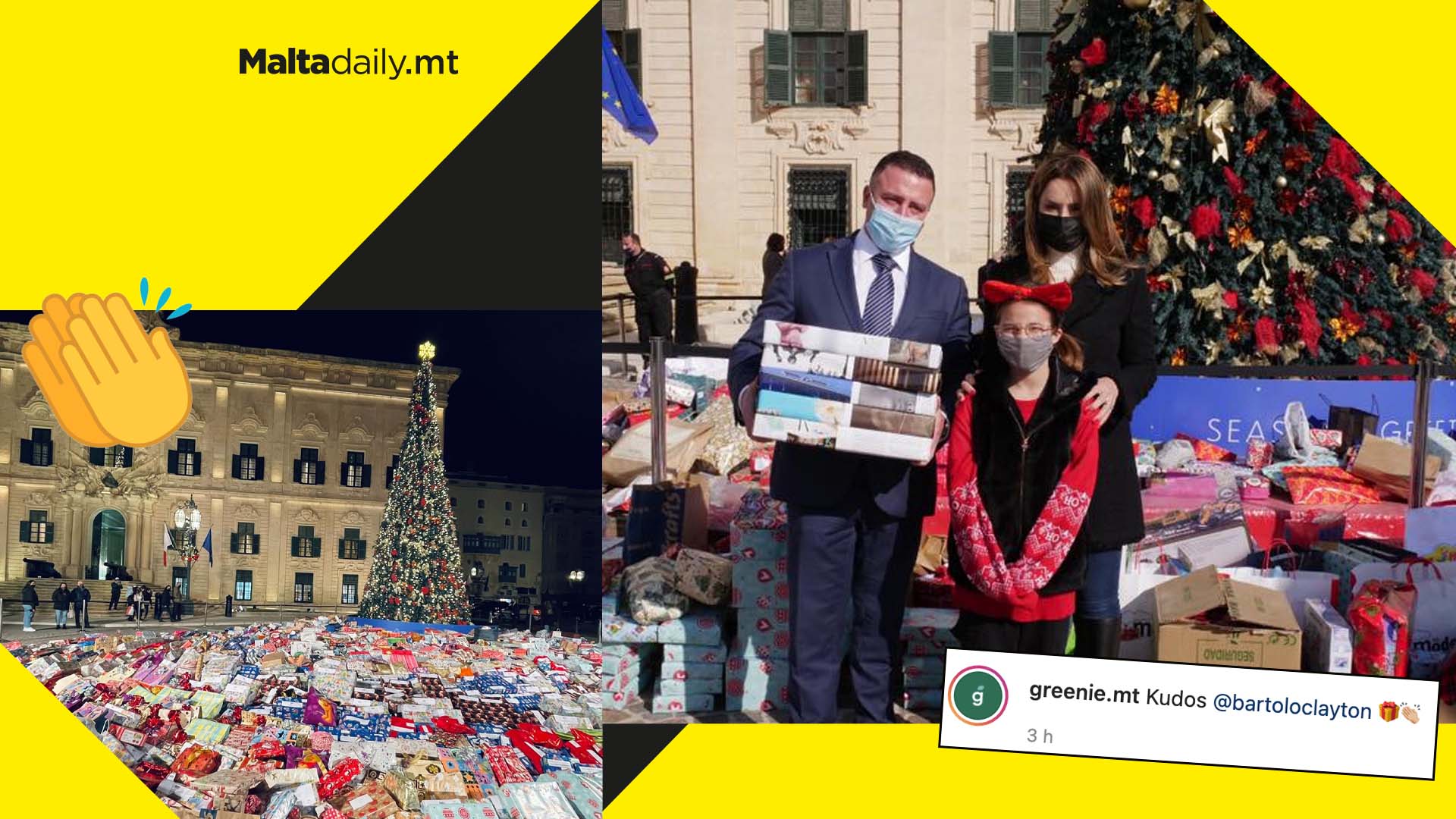 Tourism Minister sustainably wraps his Christmas gifts with used magazines