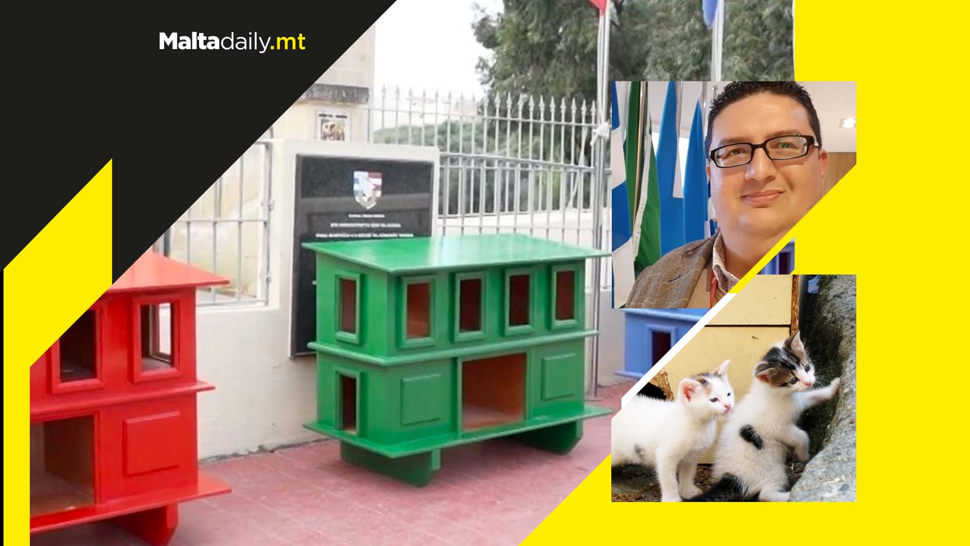 Traditional Maltese balconies to serve as stray cat shelters