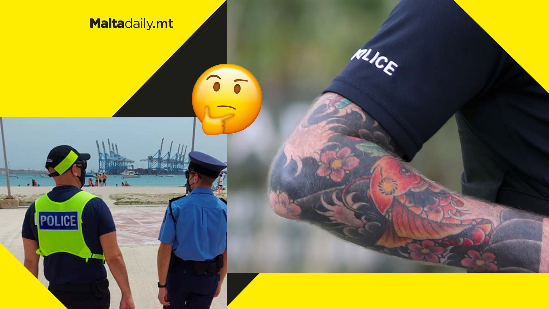 Malta’s police employ officers with coverable tattoos