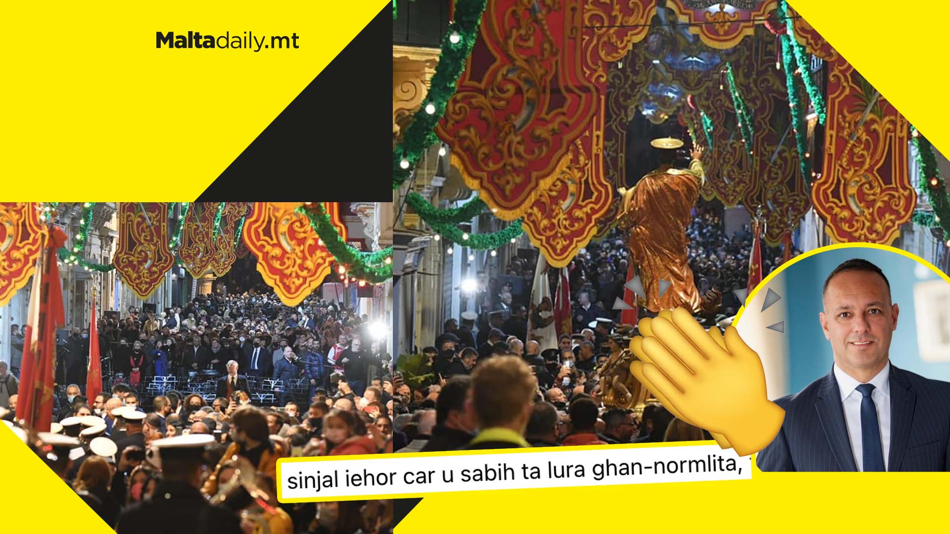 WATCH: Locals celebrate St. Paul's feast in Valletta after health authorities give green light