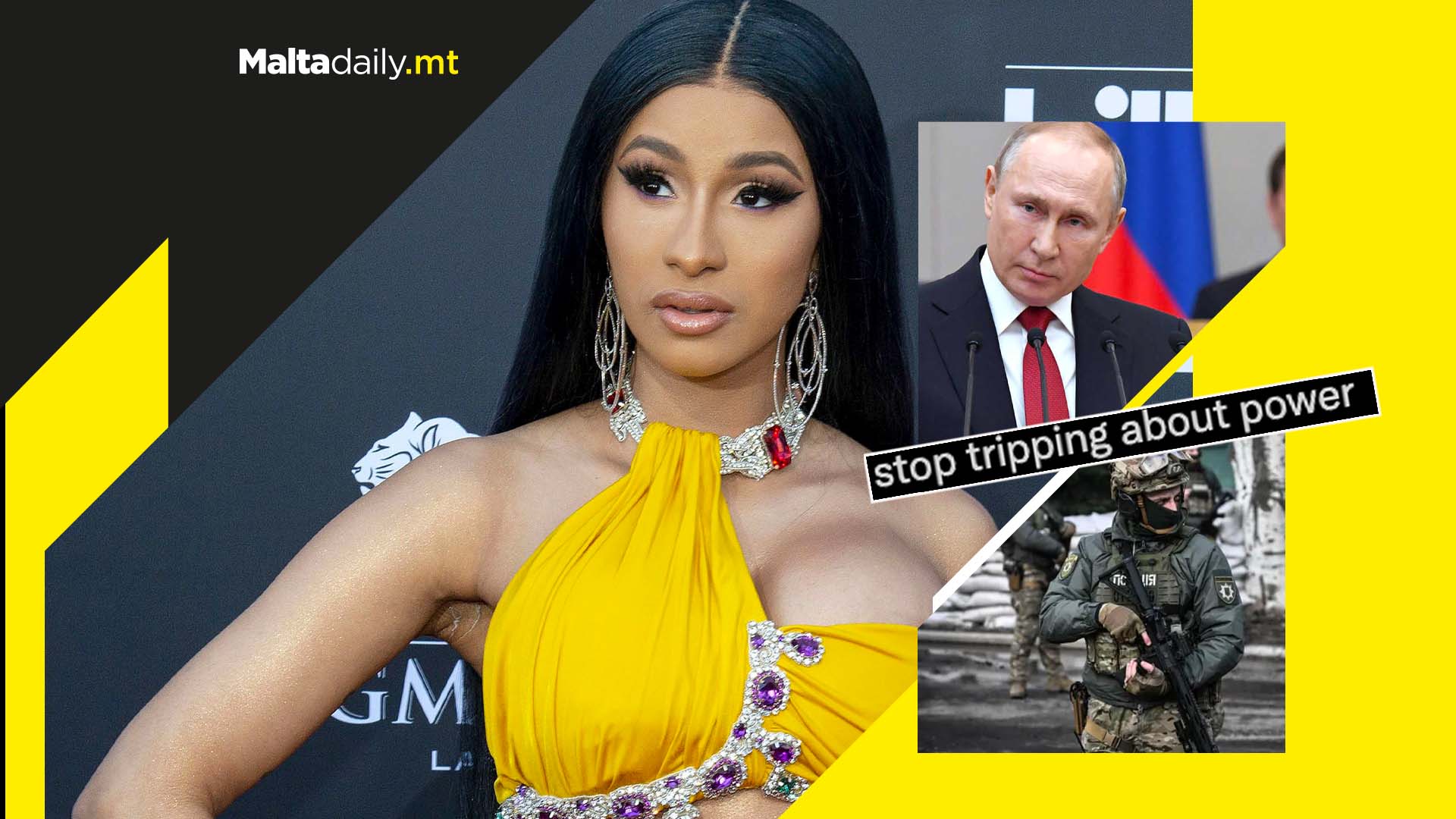 Stop tripping on power - Cardi B speaks about Ukraine crisis