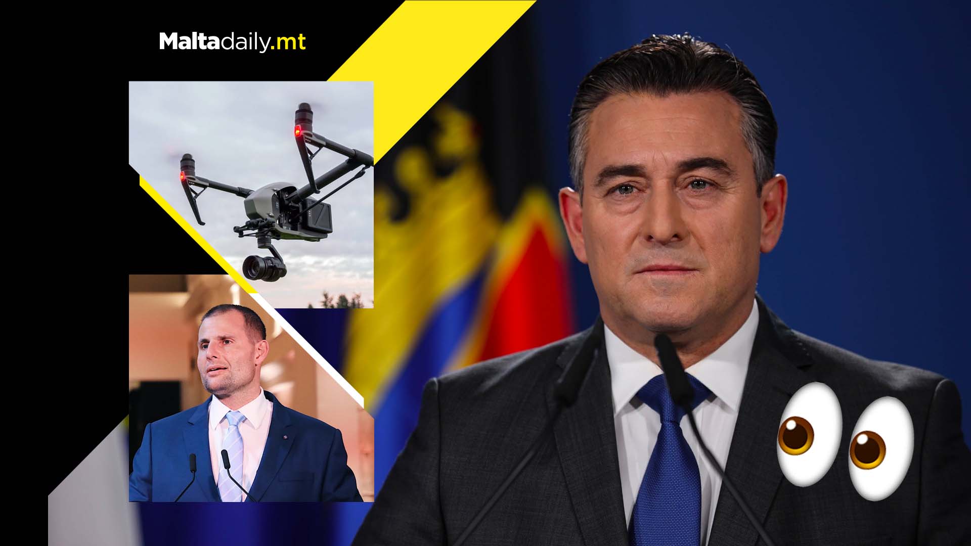 Bernard Grech claims a drone was sent by Robert Abela to film his house