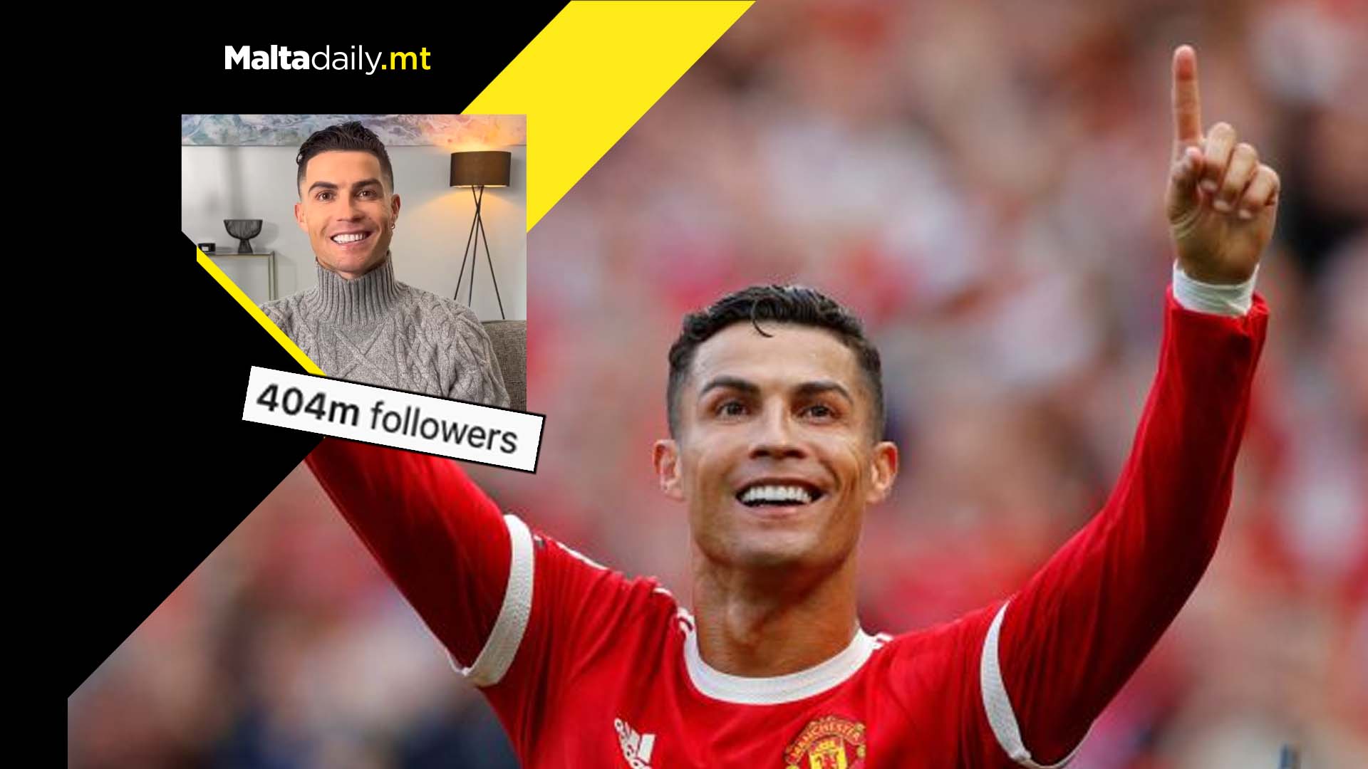 Cristiano Ronaldo celebrates being first person to reach 404 million followers