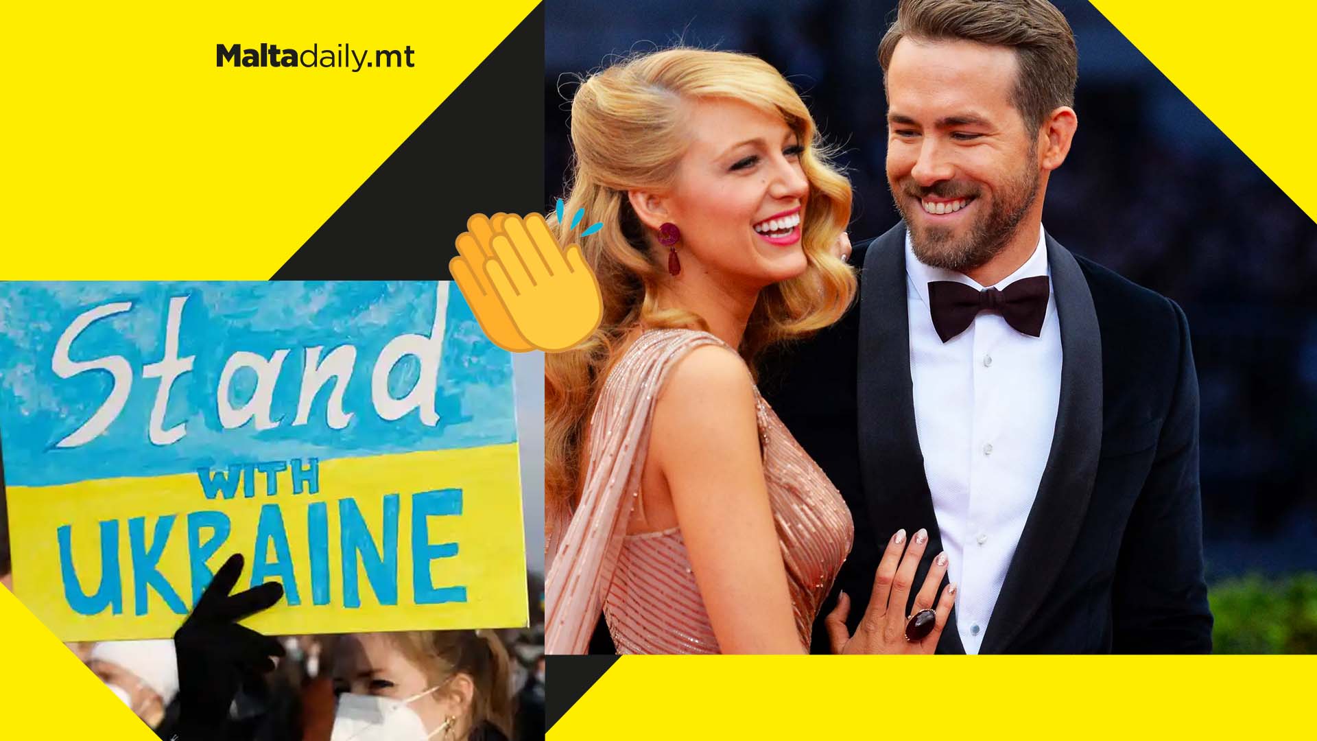 Ryan Reynolds and Blake Lively pledge to match up to $1 million donations for Ukrainians