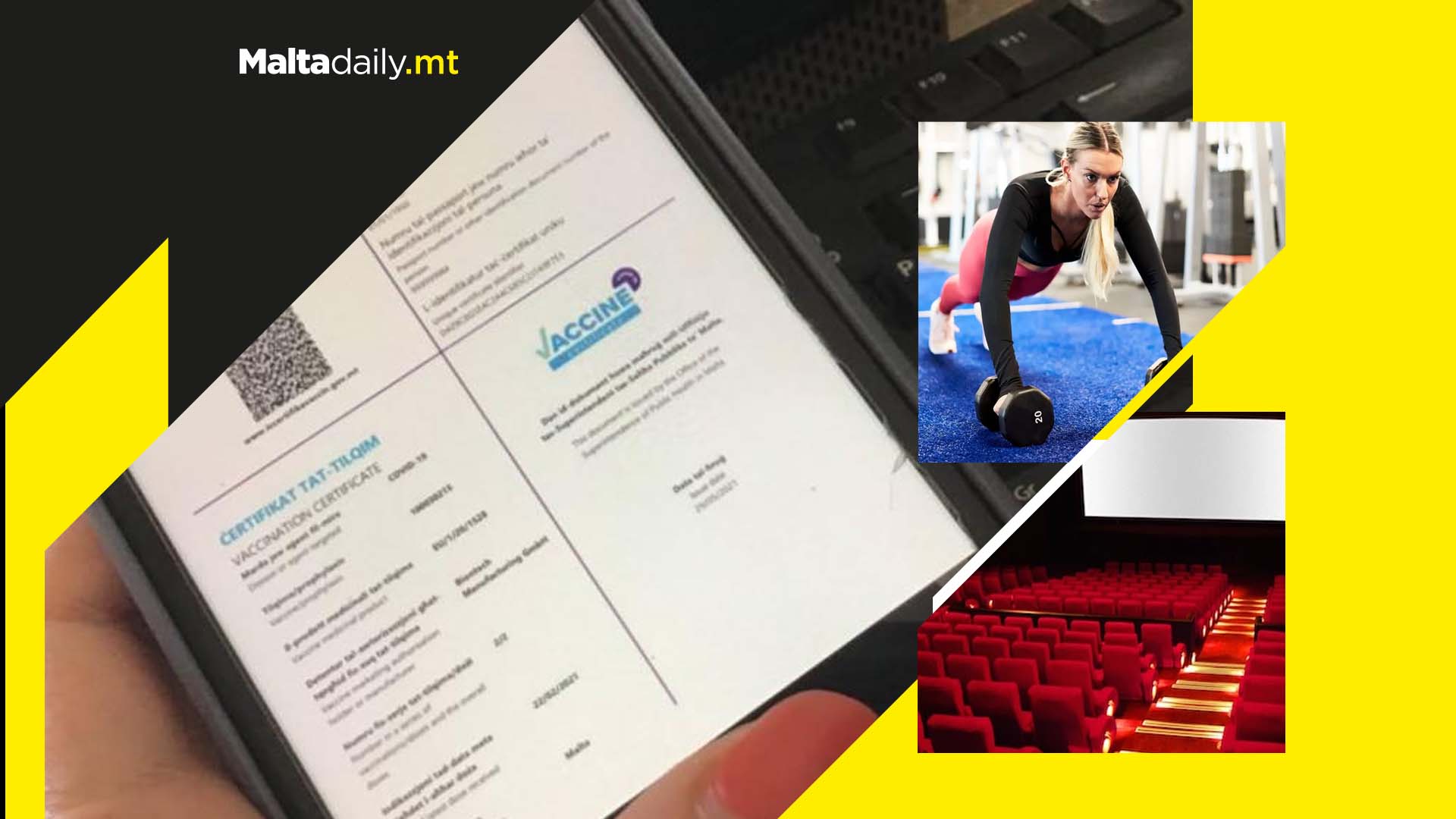 Jab certificates for cinemas, gyms and bars no longer needed