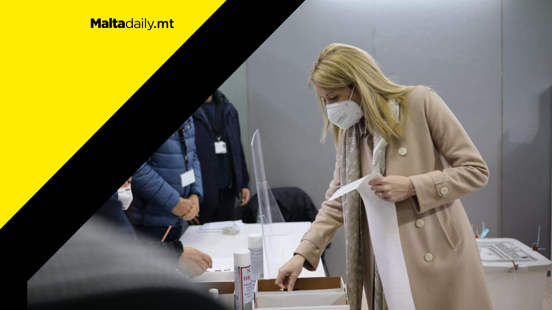 Roberta Metsola casts vote; urges people to participate in next general election