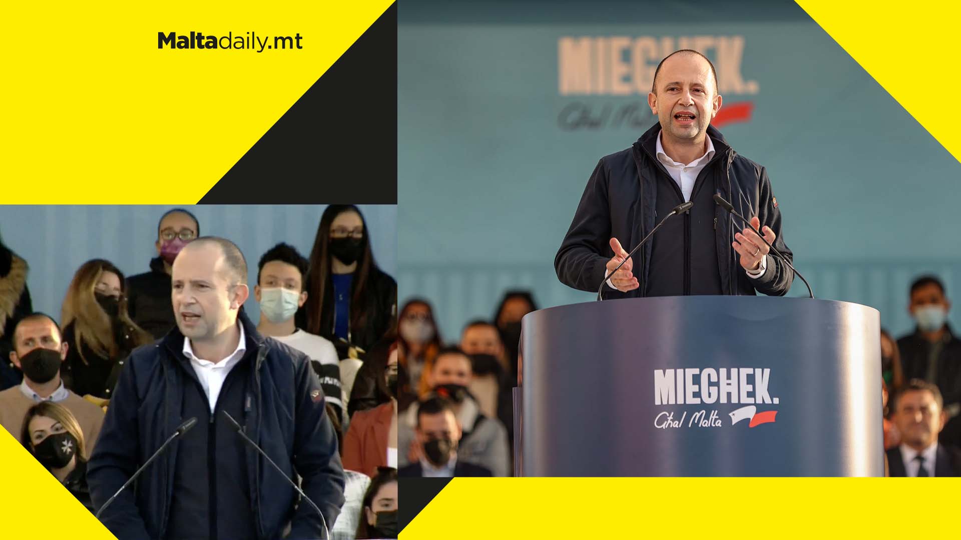Claudio Grech highlights unity of Nationalist Party at Naxxar mass rally