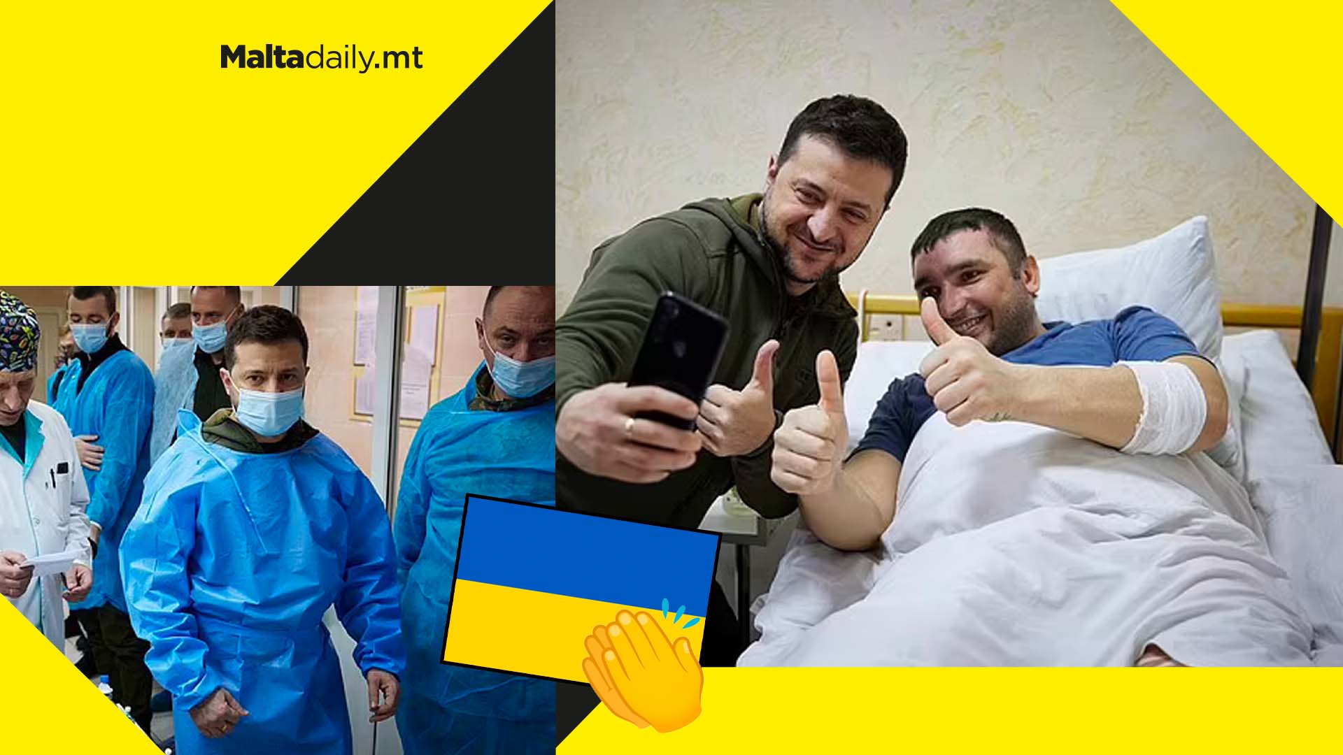 Zelenskyy visits and awards wounded Ukrainian soldiers in hospital