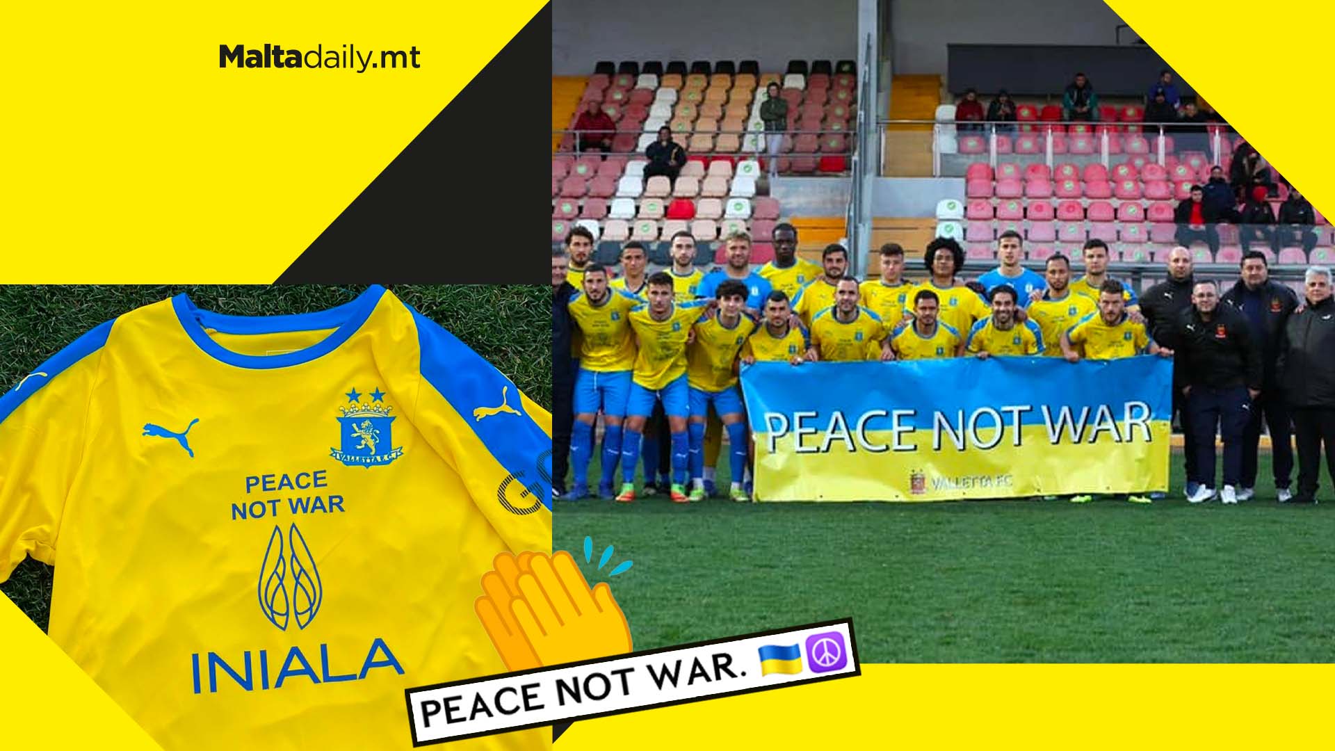 Valletta FC’s new kit in support of Ukraine is up for sale to raise funds