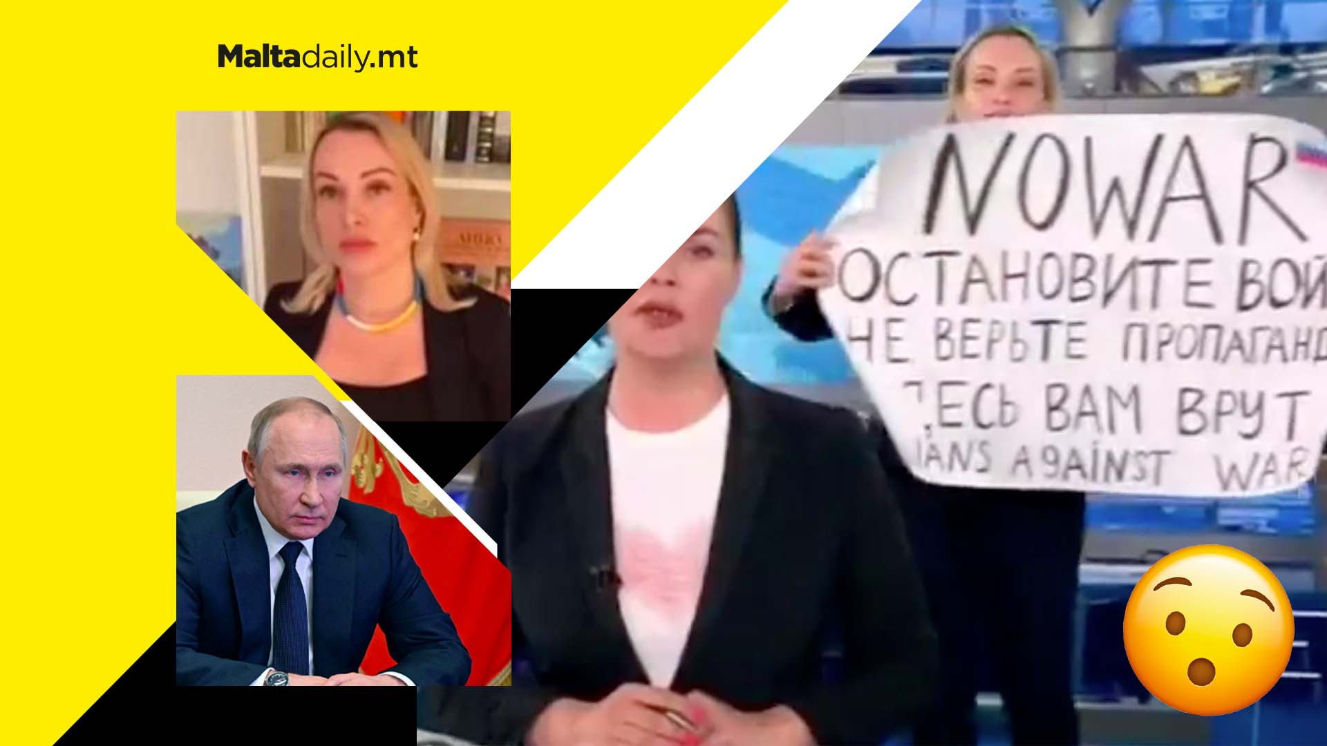 Russian editor protests against Ukraine war during live broadcast