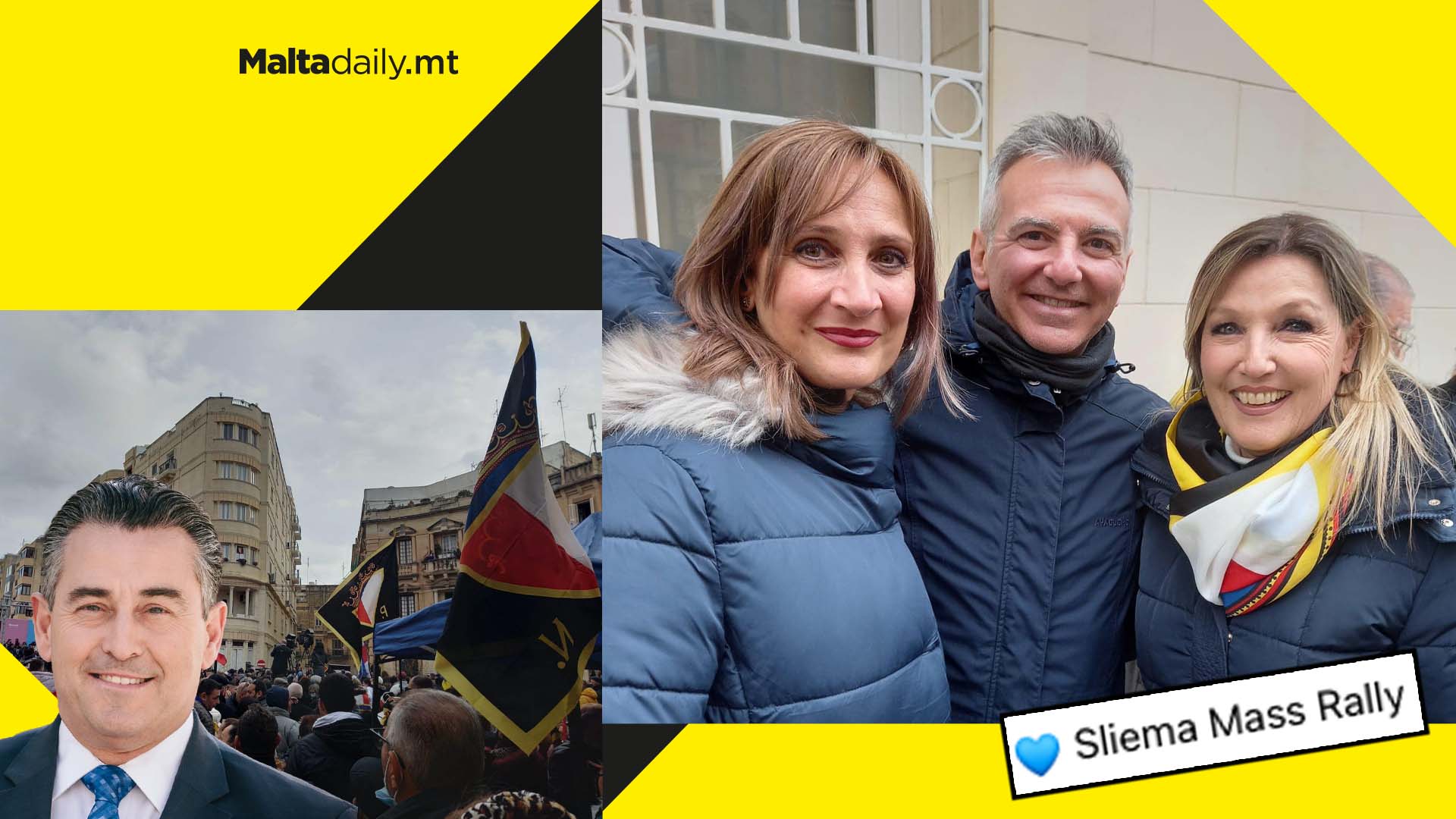 Former PN leader Simon Busuttil spotted at Sunday rally