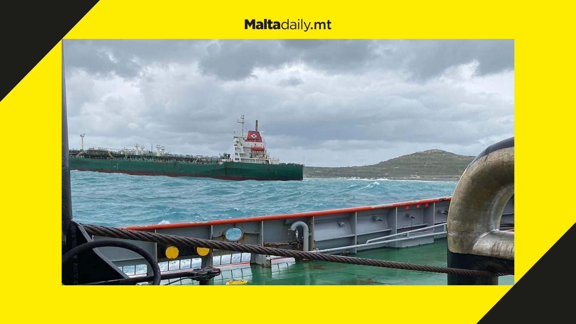 Maltese tugboat operators working tirelessly as tanker remains adrift off Baħar iċ-Ċagħaq