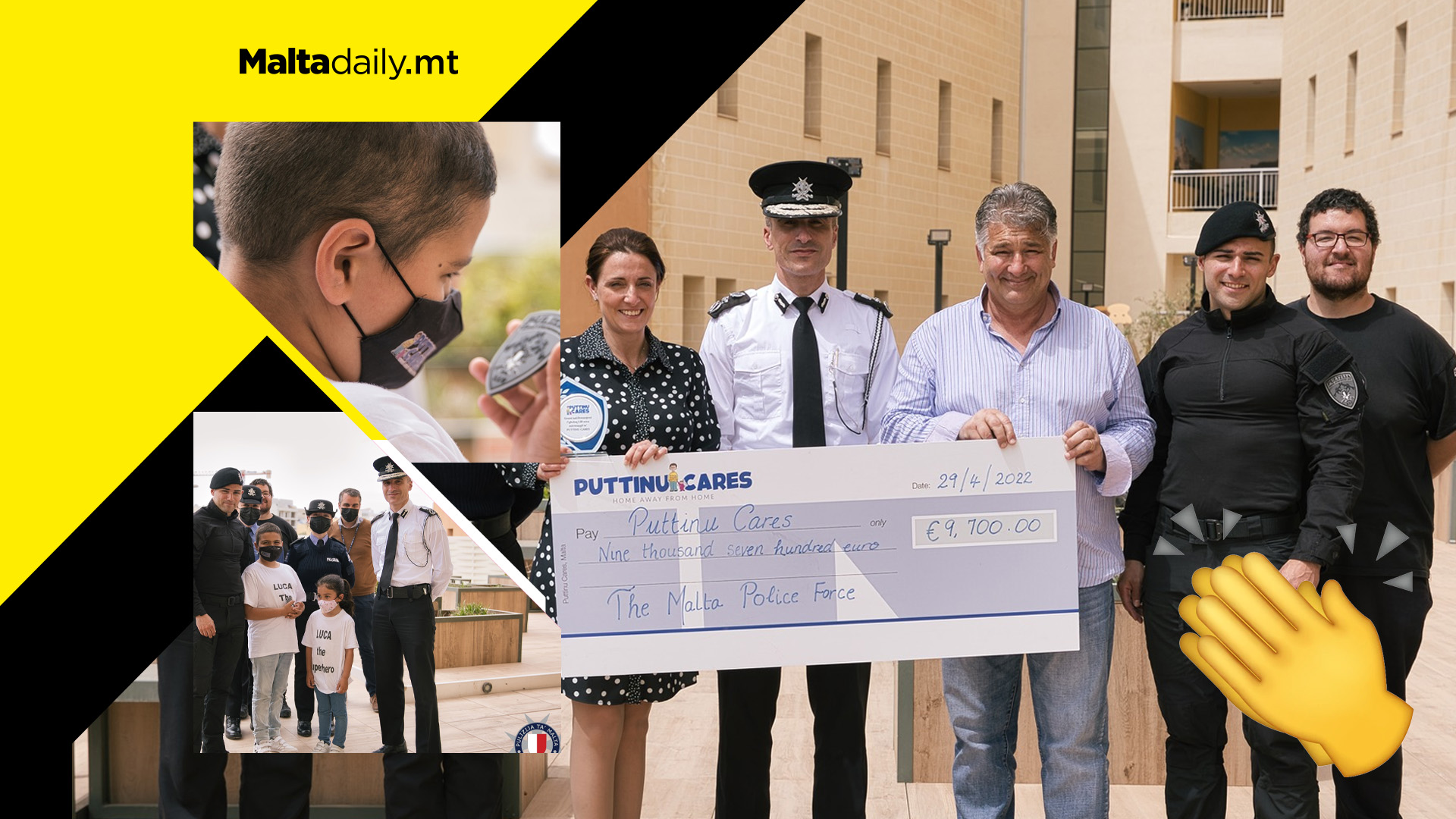 Malta Police Force donates €9,700 to Puttinu Cares