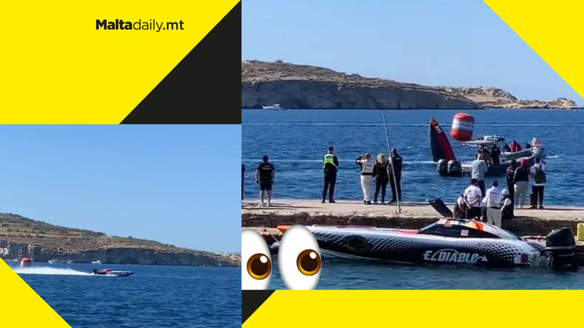 WATCH: Powerboat overturns during breathtaking world championship race in St. Paul's Bay