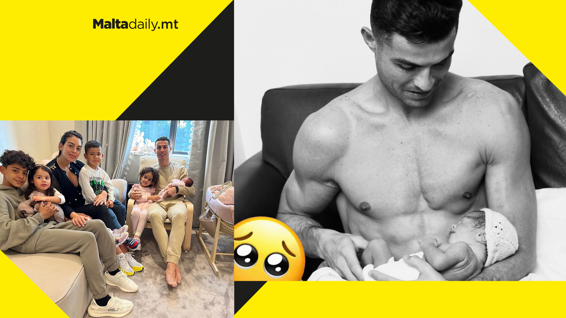 Cristiano Ronaldo shares first photo with newborn baby daughter