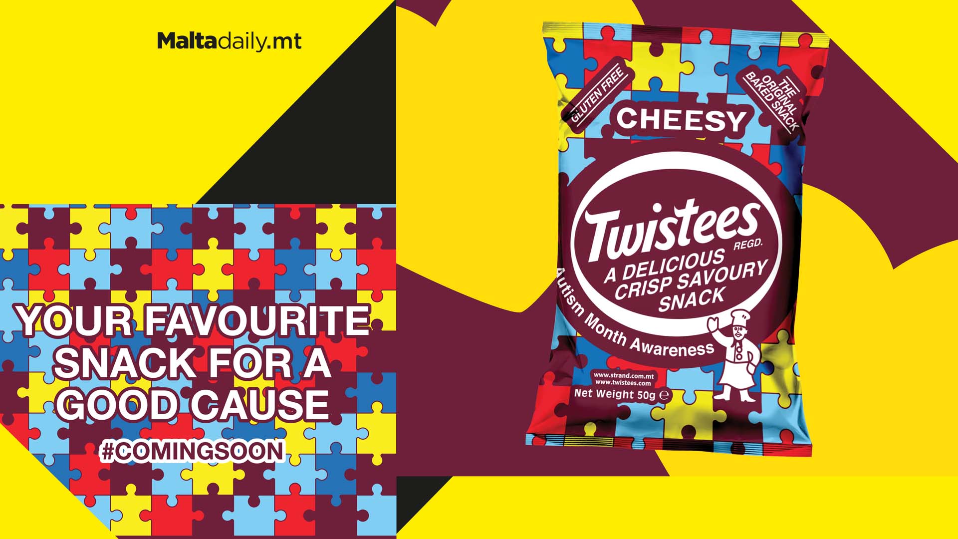 Twistees rebrands with puzzle-piece packets for Autism Month Awareness