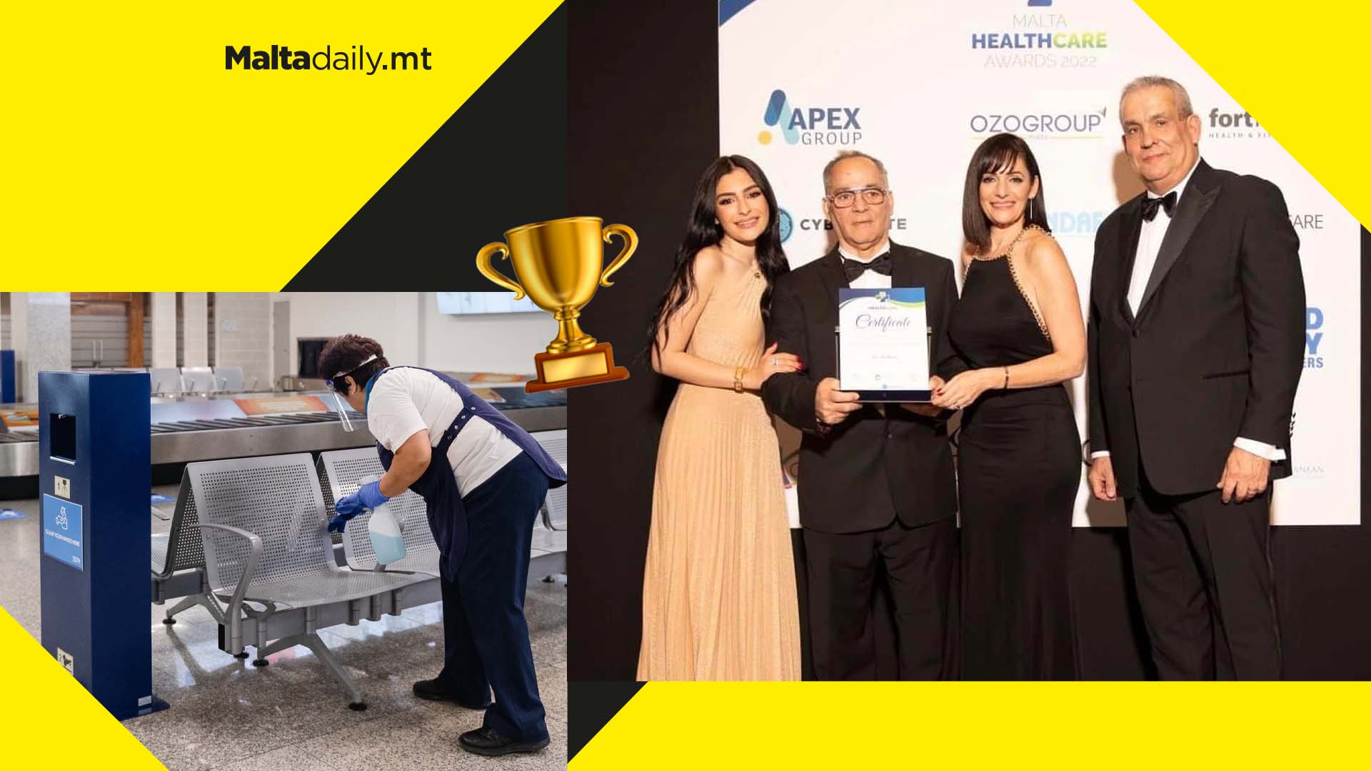 Bad Boy Cleaners awarded three prestigious awards at Malta Healthcare Awards