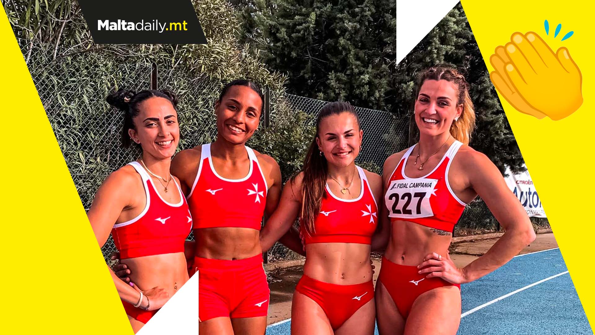 National record broken twice in one day by Maltese female relay team