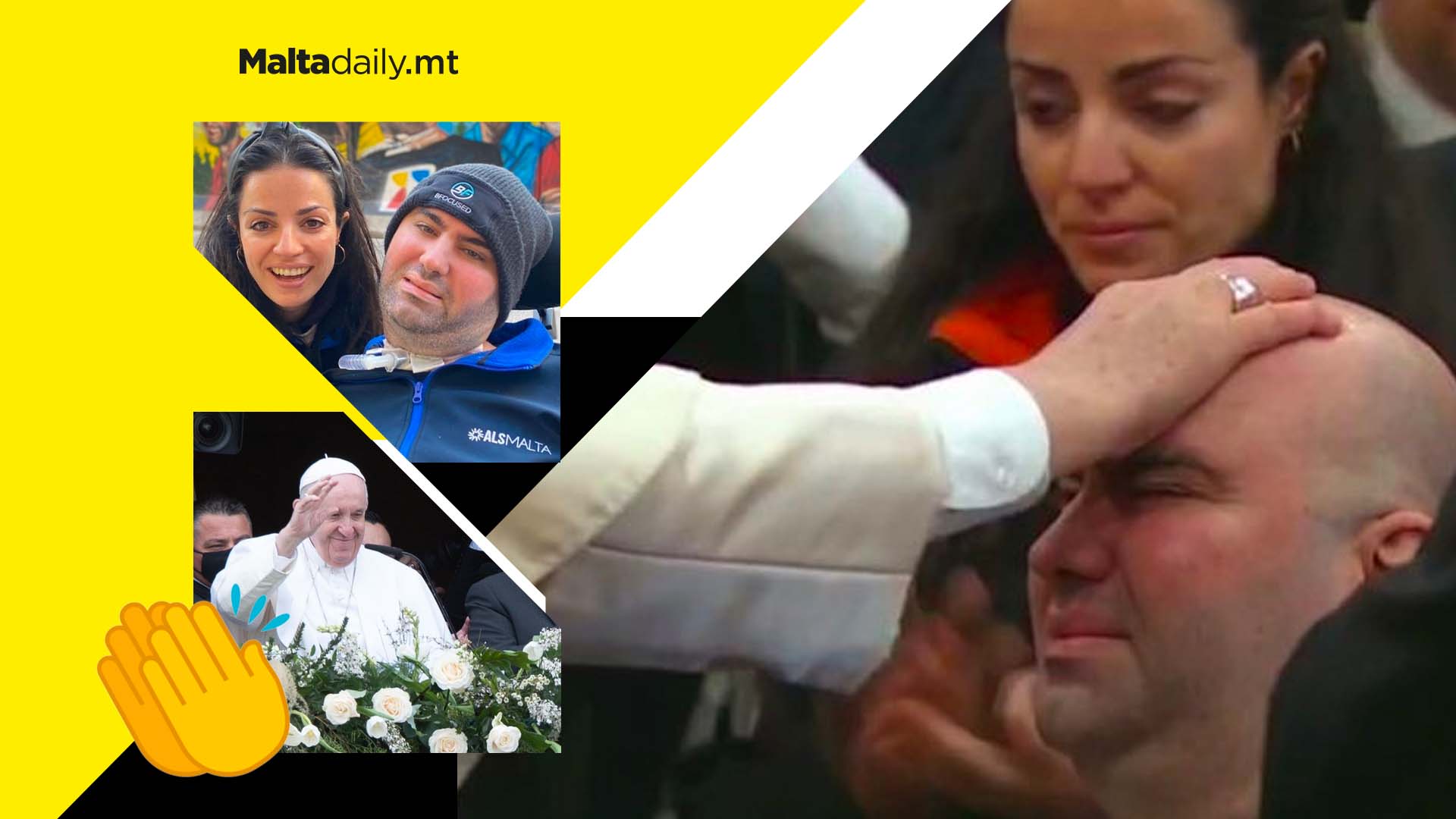Pope Francis meets and blesses ALS activist Bjorn Formosa
