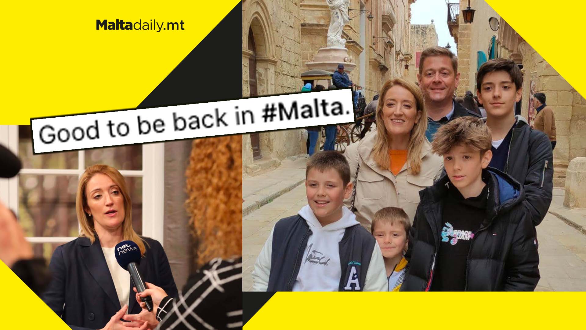 Roberta Metsola keeps to her roots and spends Easter in Malta
