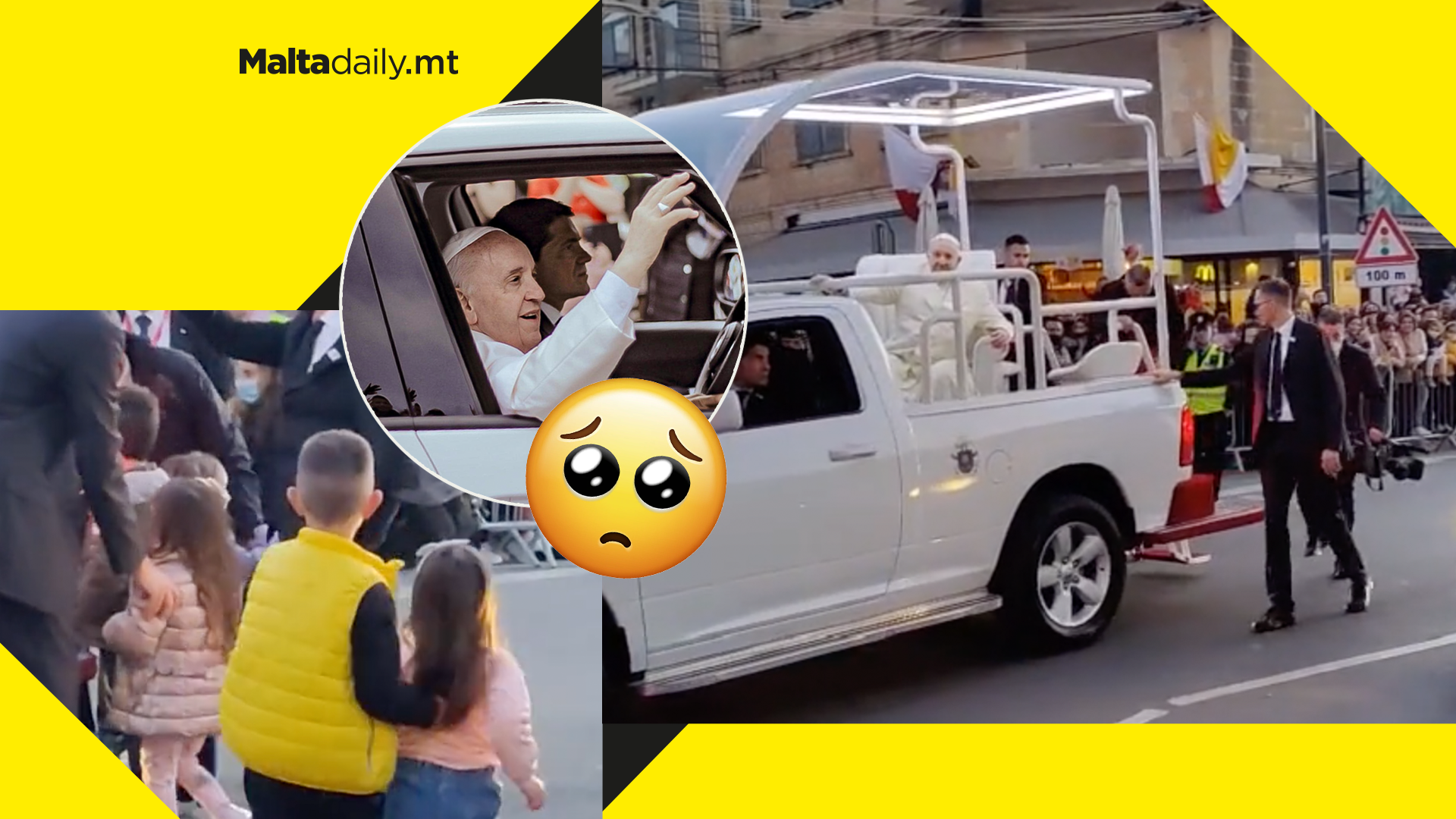 WATCH: Pope Francis stopped Pope mobile to greet children in Gozo