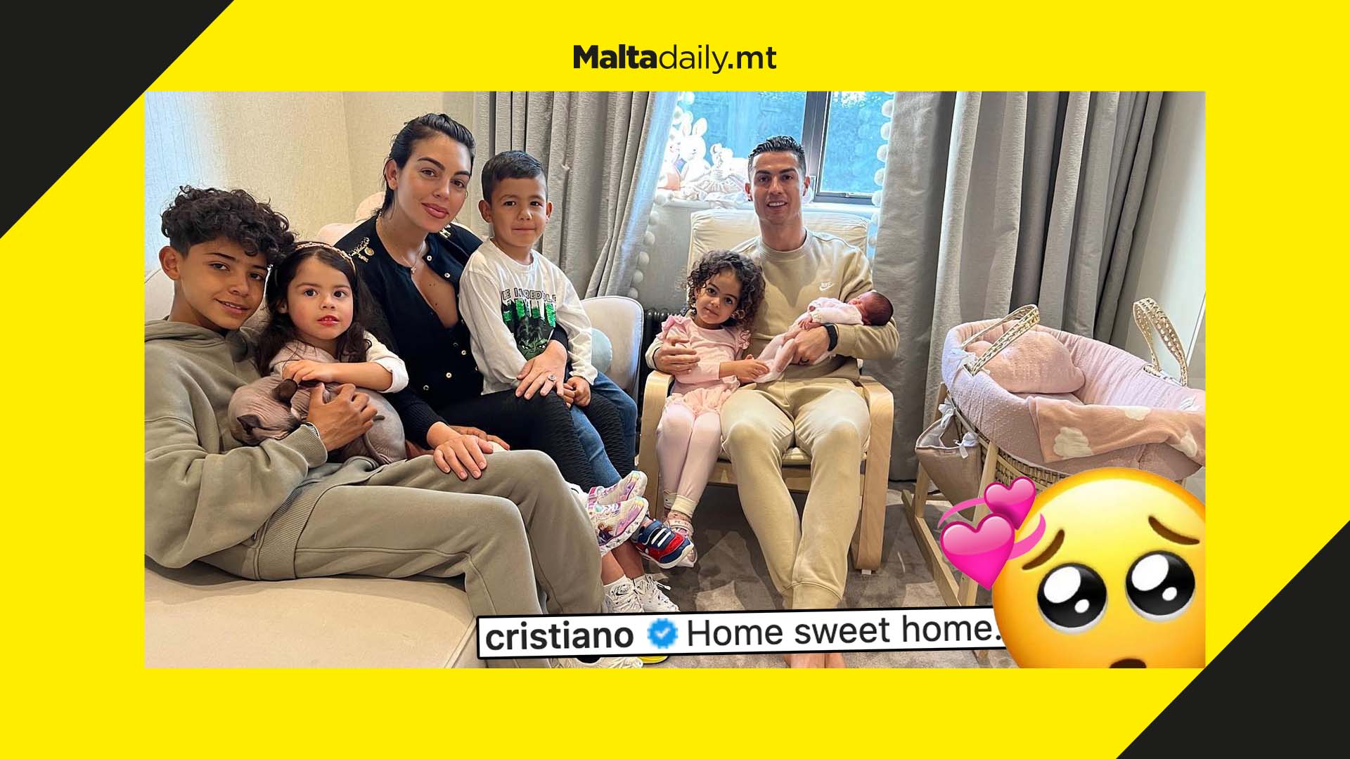 "Home sweet home"; Ronaldo and Georgina Rodriguez back home with newborn daughter