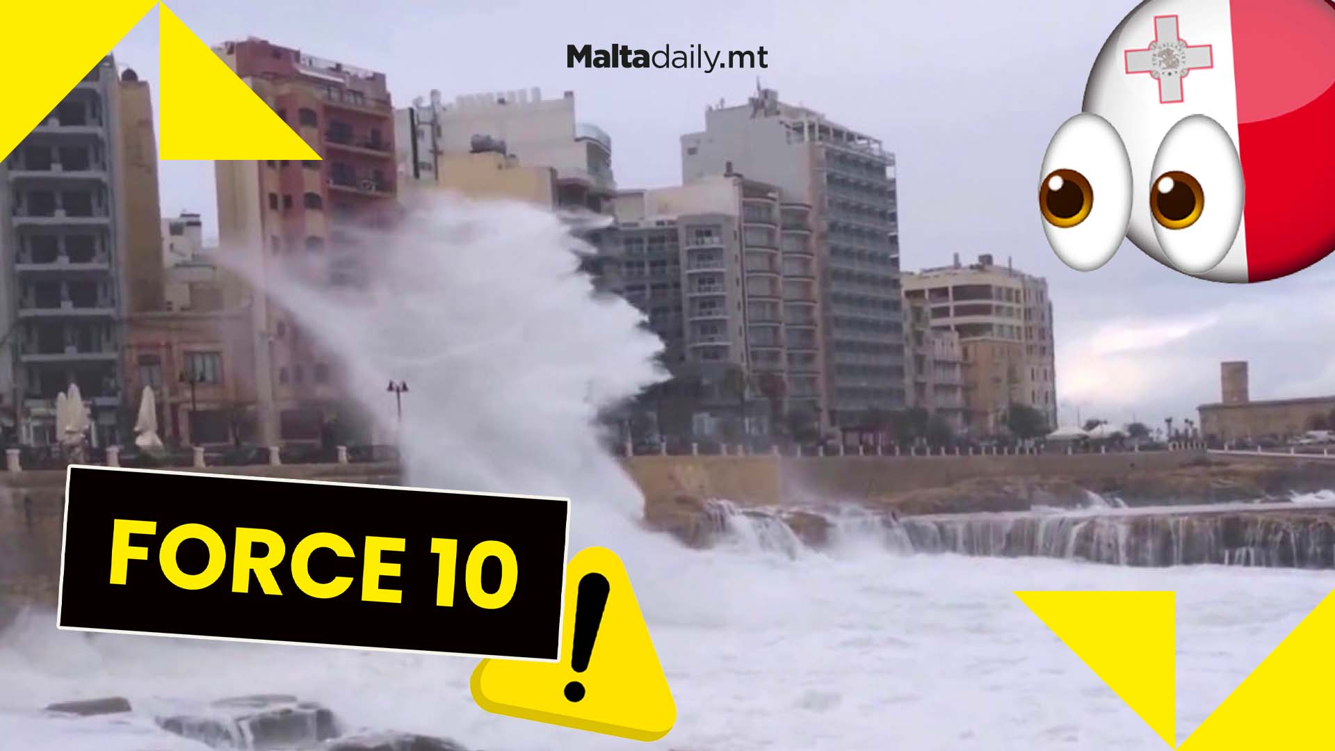 Safety warnings as winds in Malta to reach Force 10