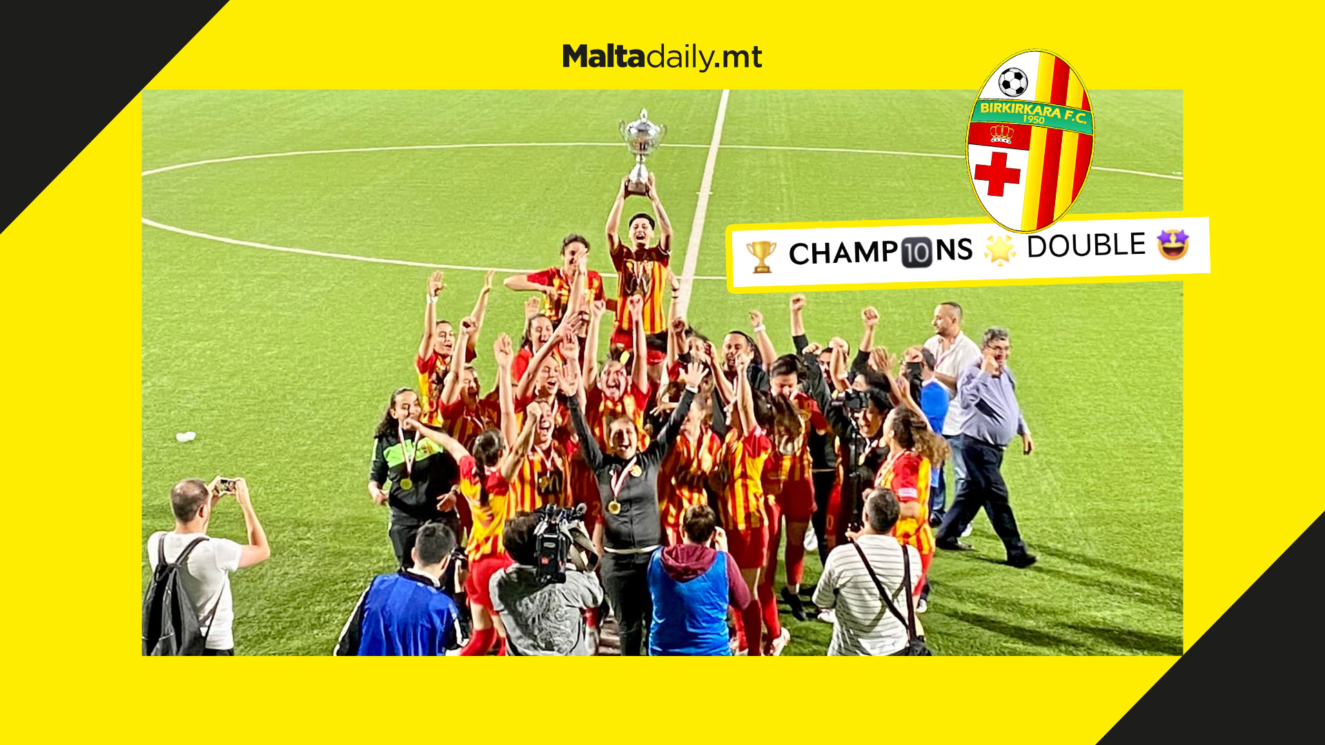 Birkirkara women's team double champions after securing women's cup