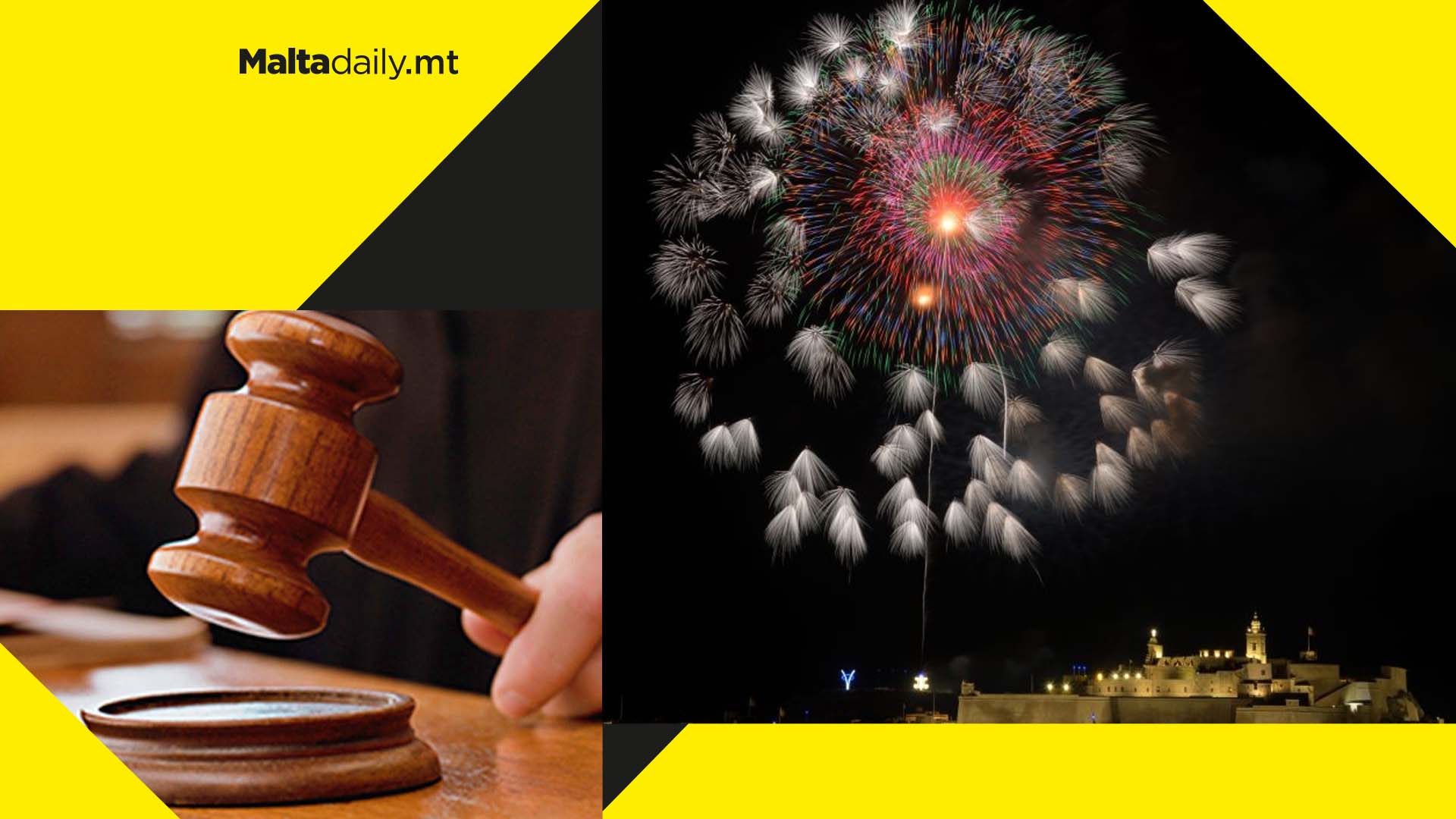 Two €15,000 fines for men who illegally launched fireworks in field