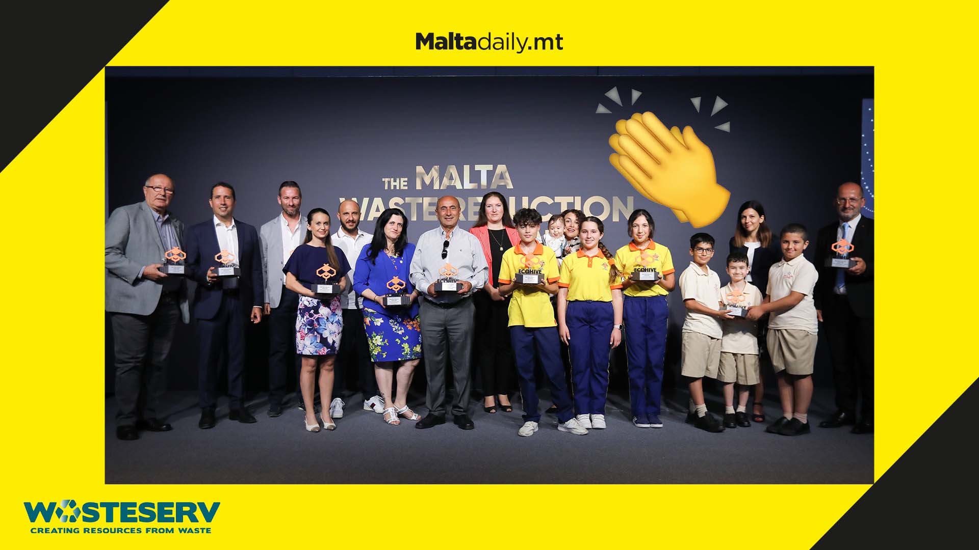 Thousands in prizes awarded to Maltese eco-warriors at Malta Waste Reduction Awards
