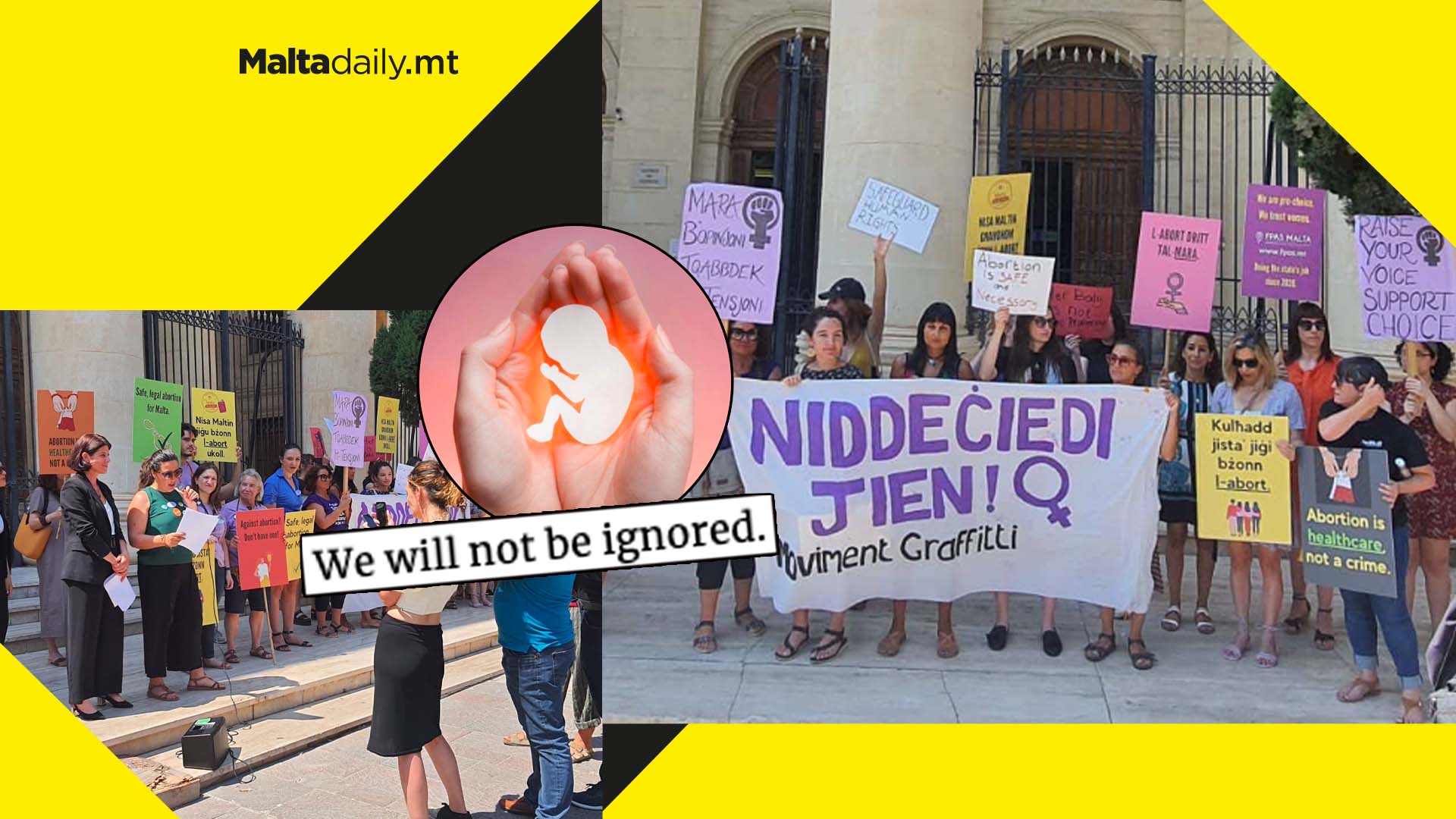 Judicial protest by Maltese women to decriminalise and legalise abortion
