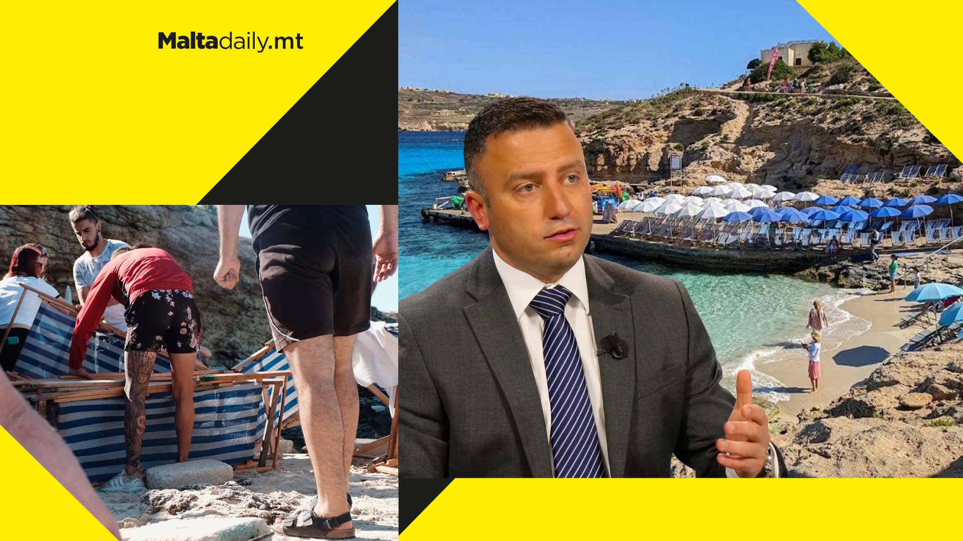 Tourism Minister bans sun-beds on Blue Lagoon sandy beach and limits them to quay