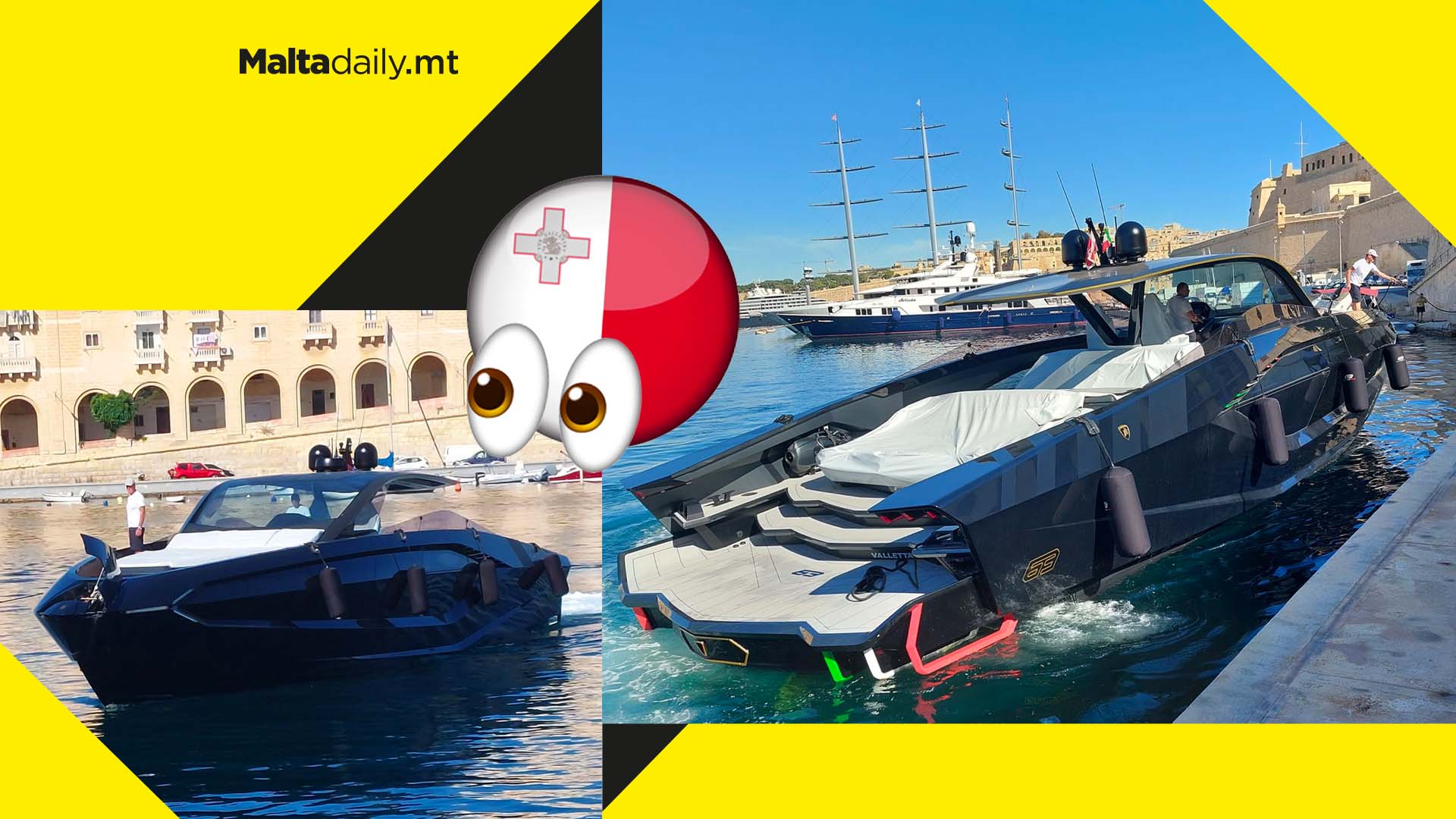 ‘Lamborghini of the Sea’ Tecnomar for LAMBORGHINI 63 makes port in Malta