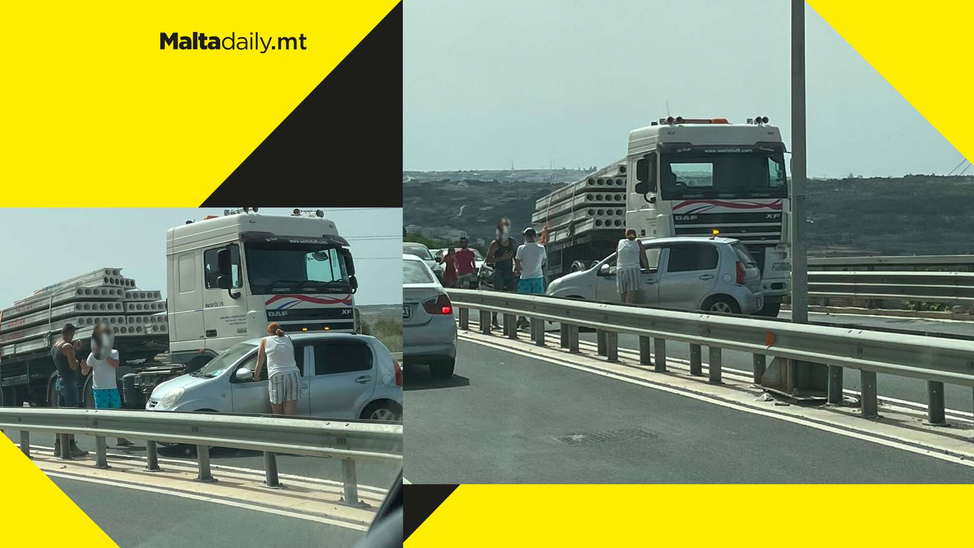Heavy traffic due to Mellieha bypass traffic accident