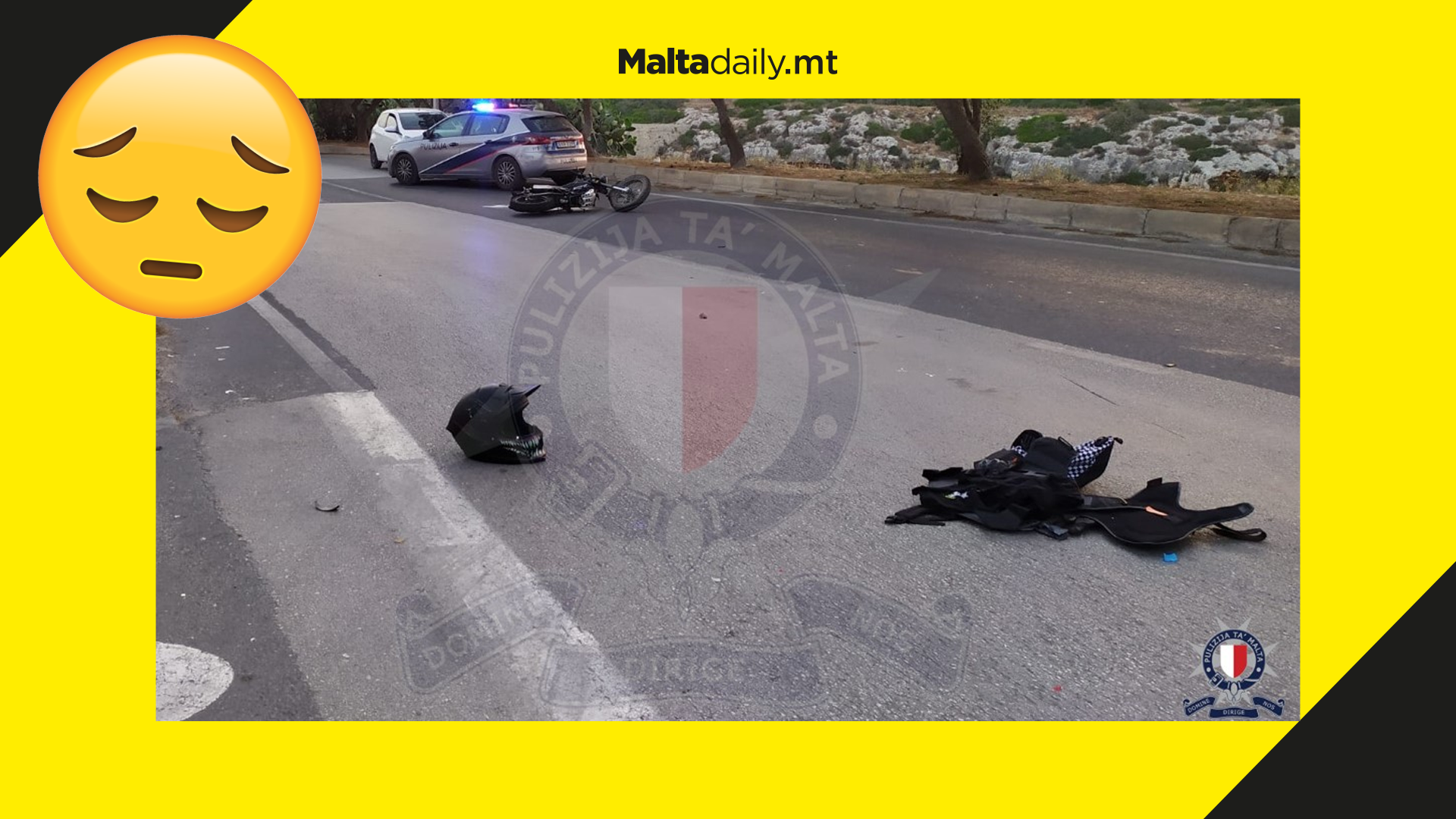 Motorcyclist grievously injured in Mosta traffic accident