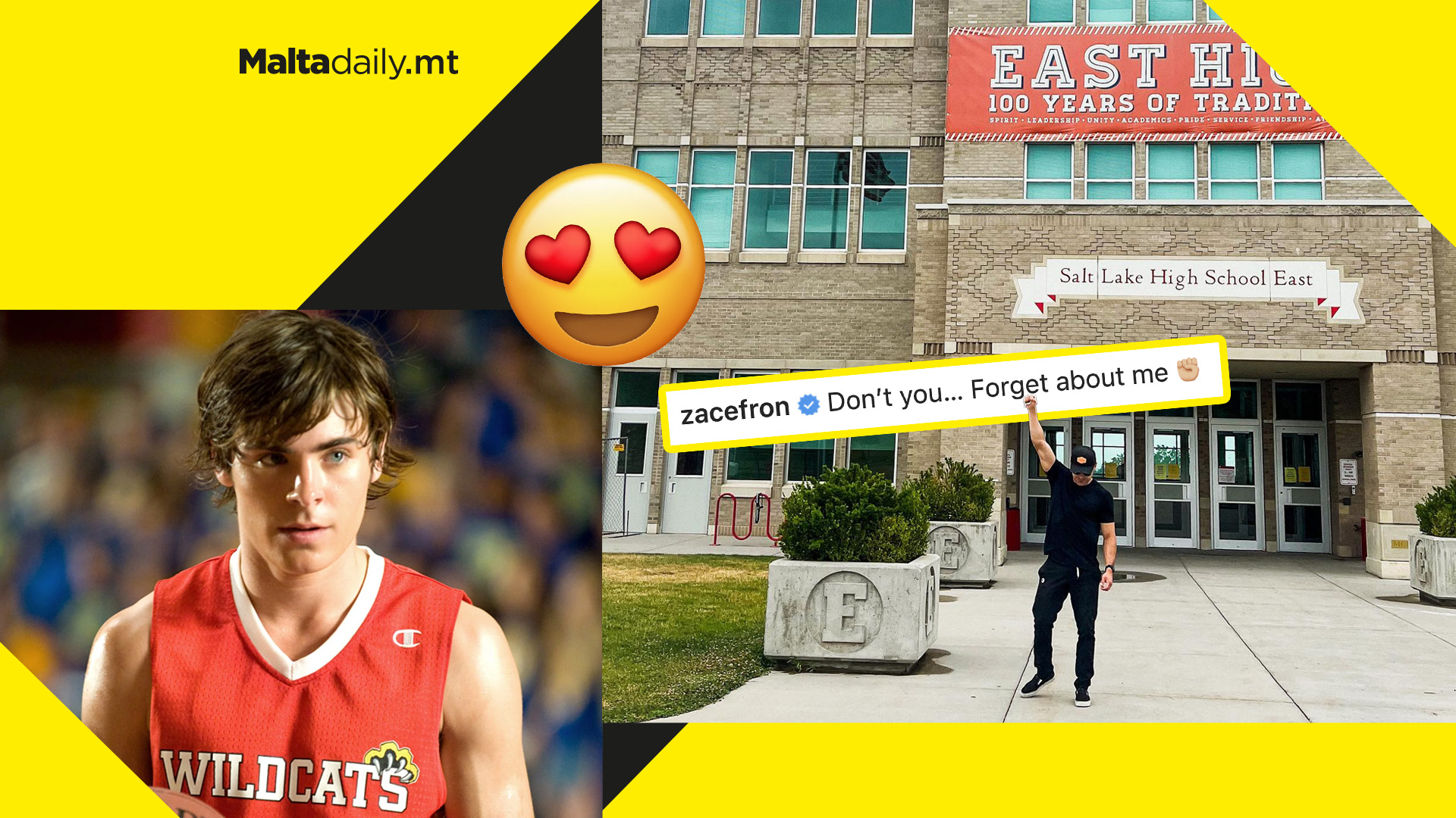 Zac Efron returns to High School Musical set in iconic throwback moment