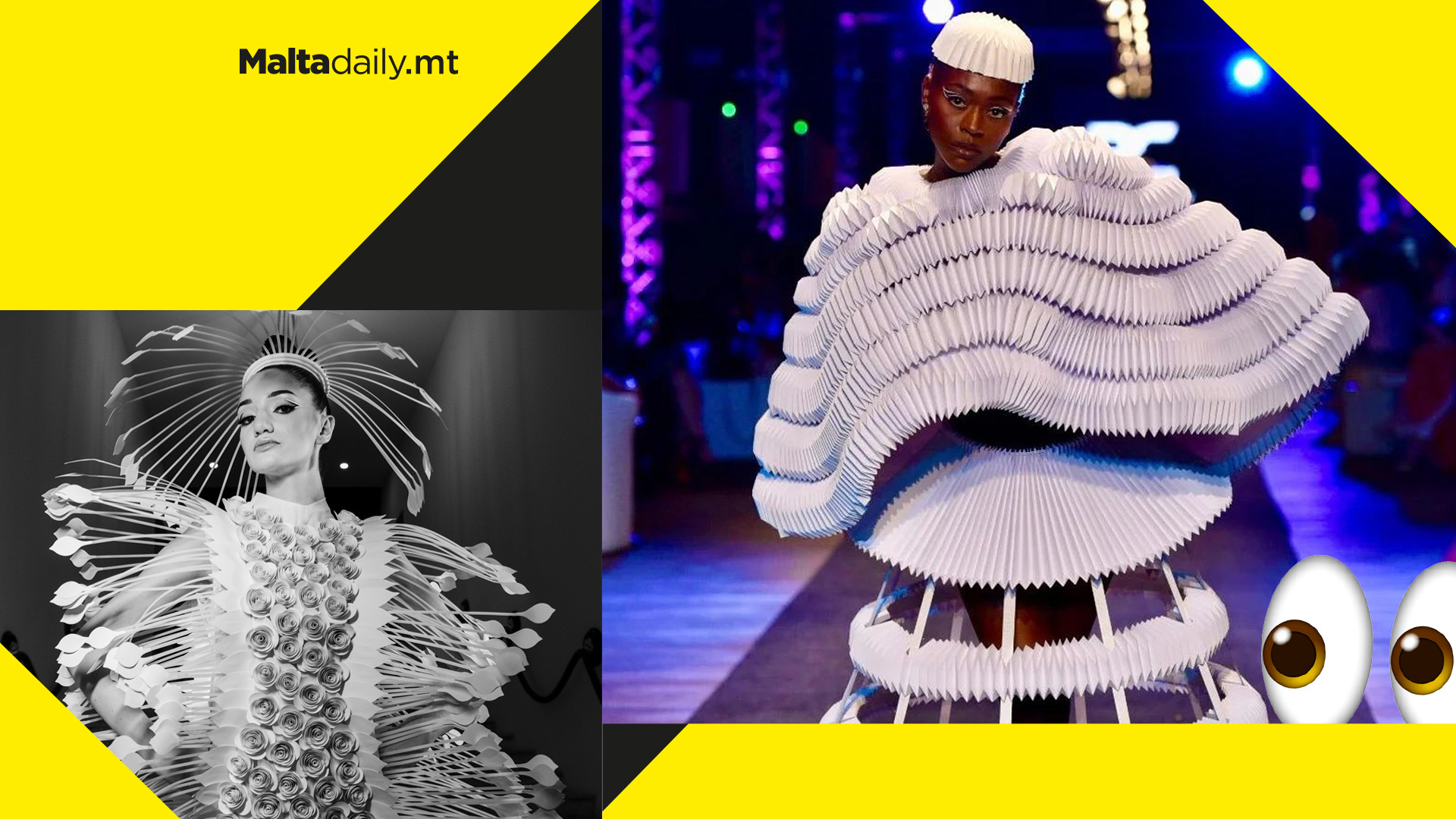 Paper dresses steal the show at Malta Fashion Week as Maltese designer reveals inspiration