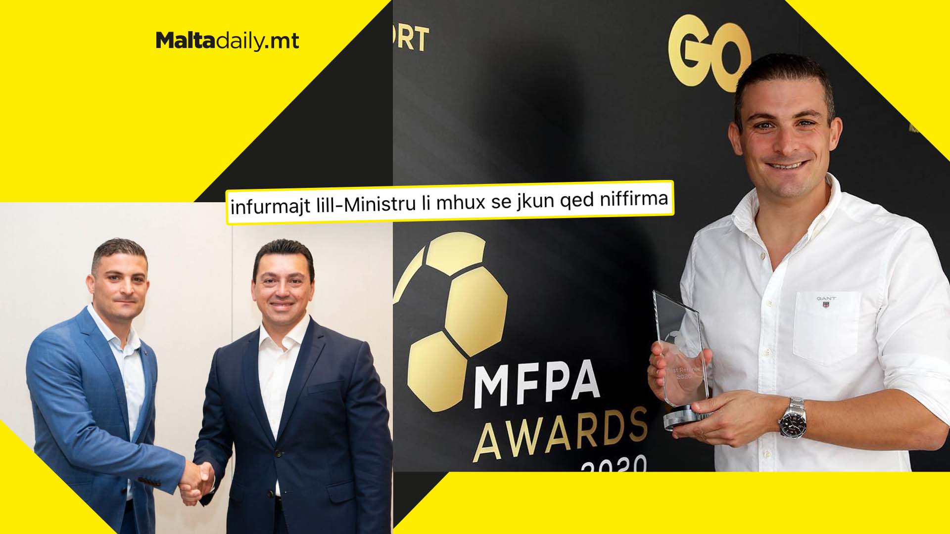 Farrugia Cann drops Infrastructure Malta CEO role to focus on FIFA referee career