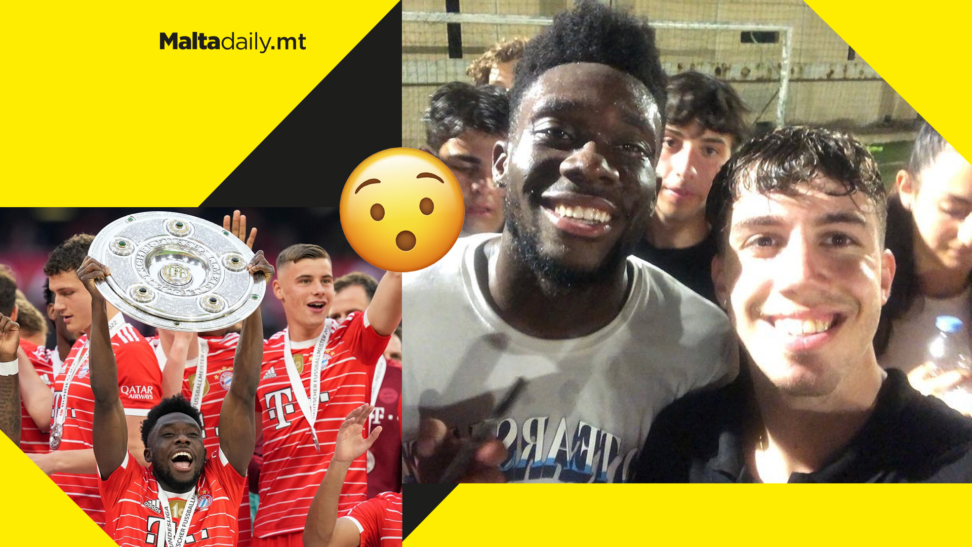 Maltese youths shocked after Alphonso Davies randomly joins their 5-a-side